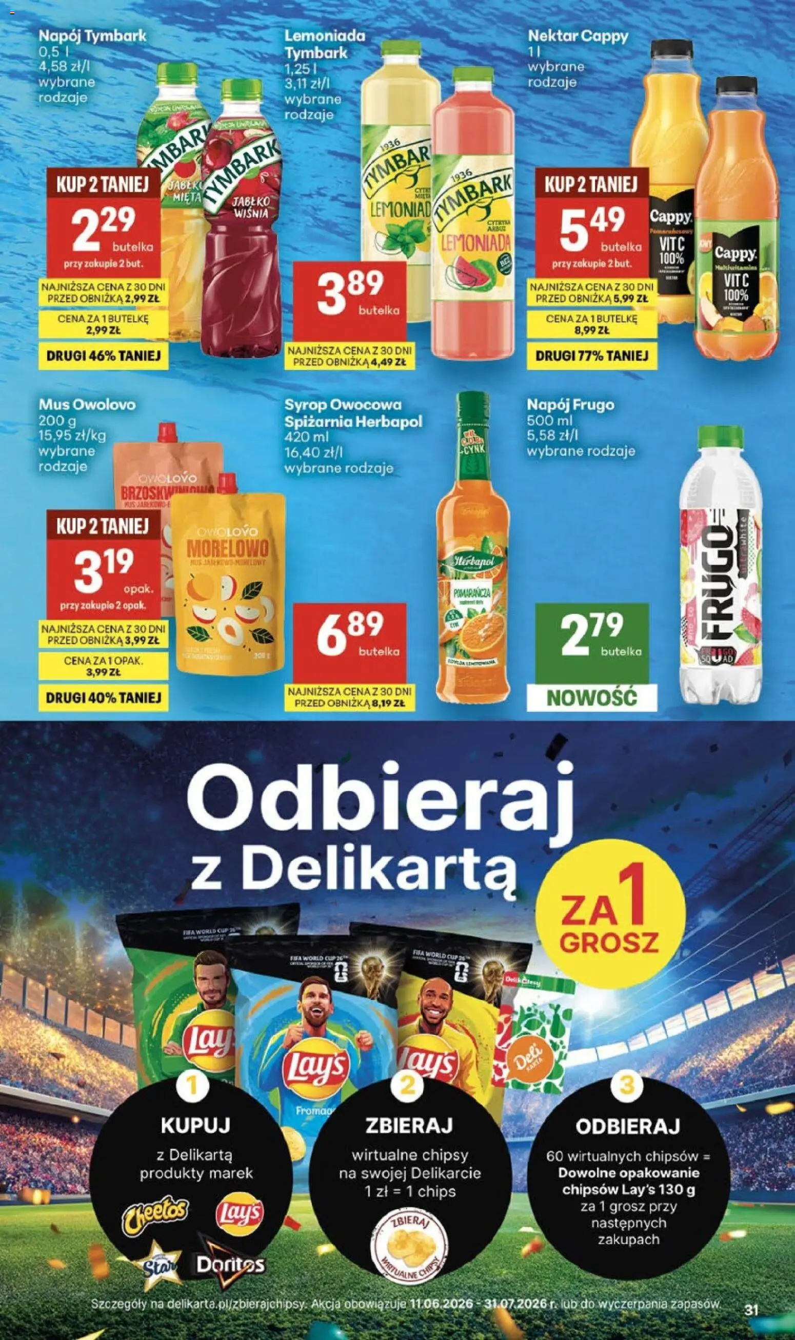 Delikatesy Centrum gazetka od 02.07.2026 | Strona: 31 | Produkty: Karta, Syrop, Chipsy, Mięta