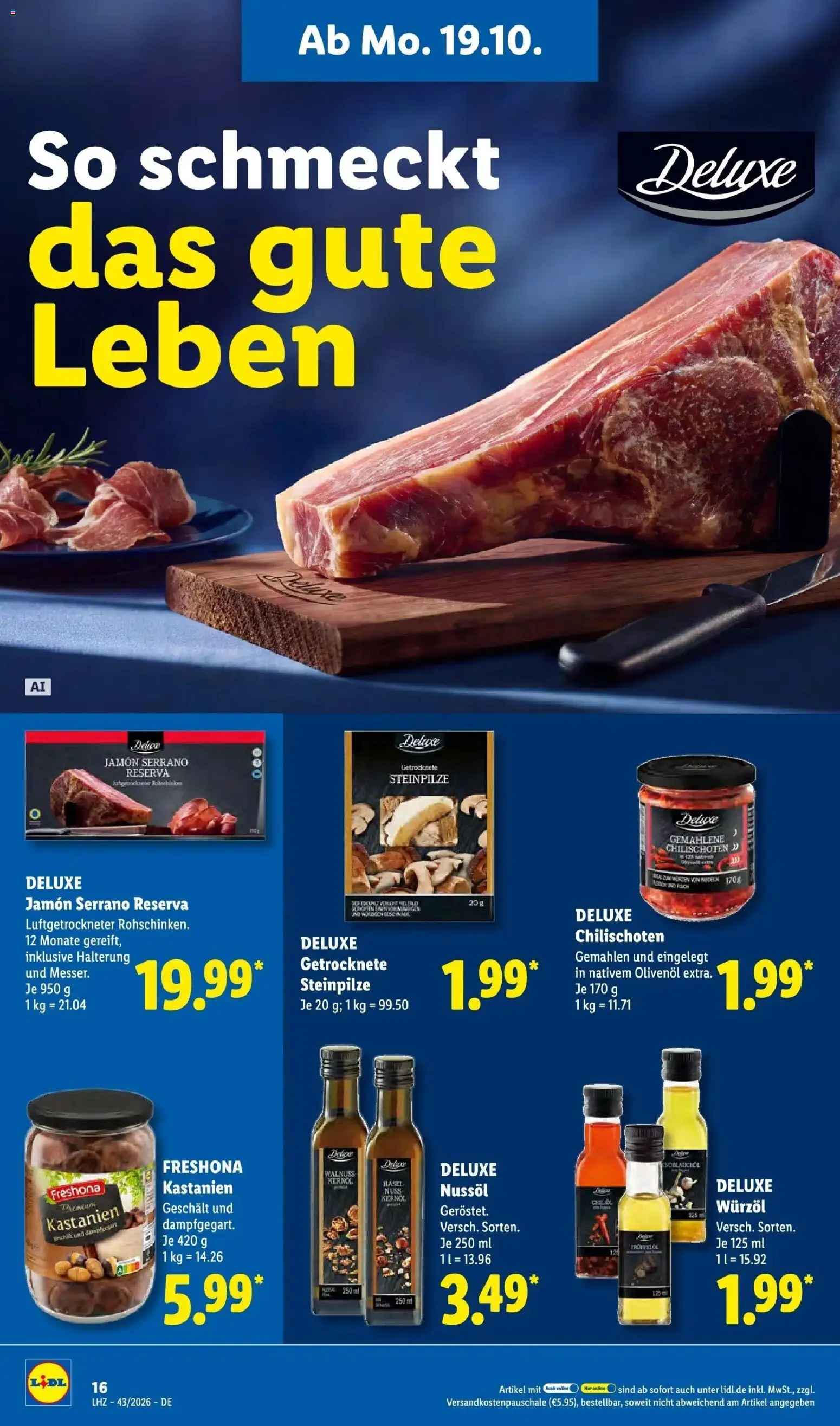 Lidl Prospekt Weikersheim (ab 19.10.2026) zum Blättern » Angebote | Seite: 26 | Produkte: Olivenol, Chili