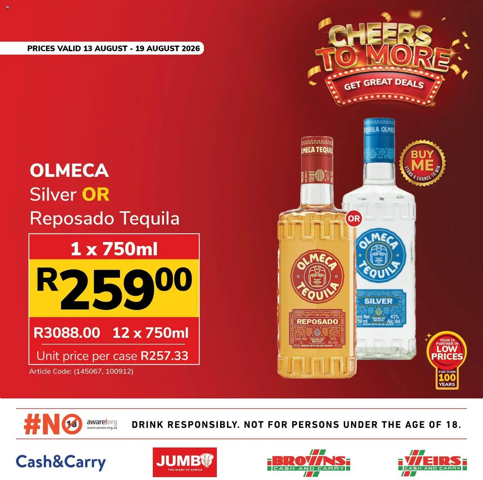 New Jumbo catalogue – valid from 13/08/2026 | Page: 6 | Products: Case, Agave, Tequila