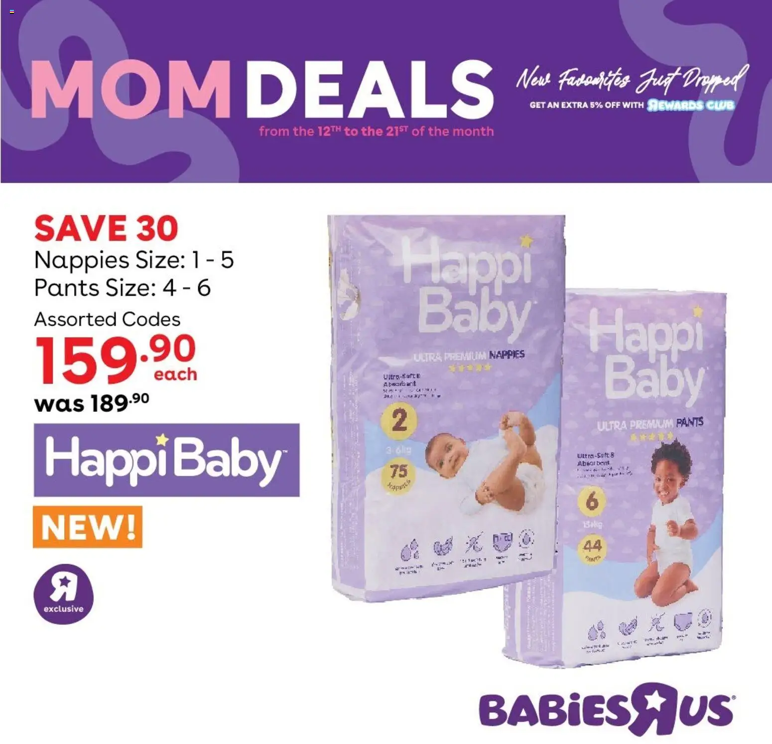 New Babies R Us catalogue – valid from 15.06.2026 | Page: 5 | Products: Pants, Nappies