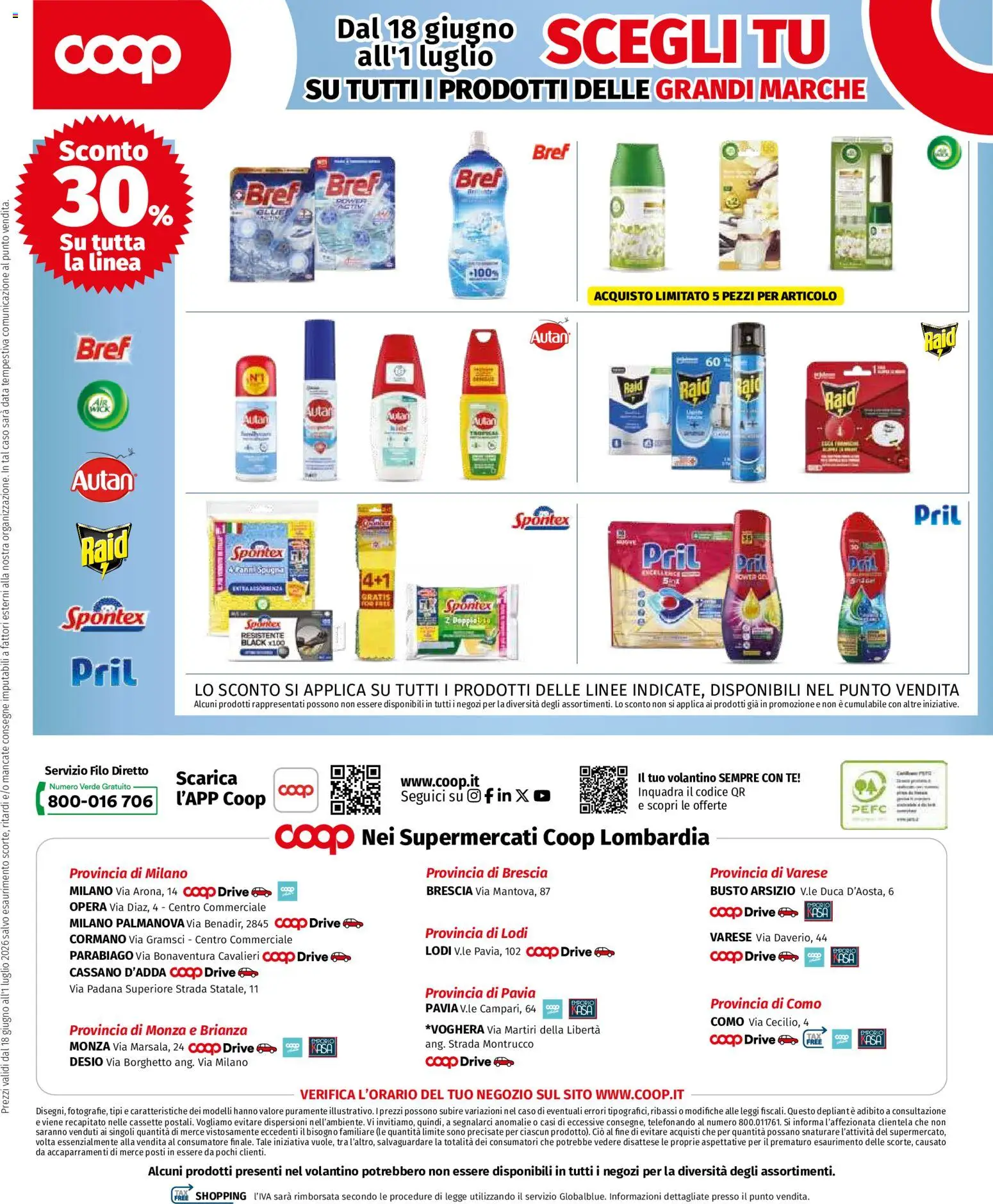 Volantino COOP del 18.06.2026 | Pagina: 12 | Prodotti: Spugna, Tè, Data