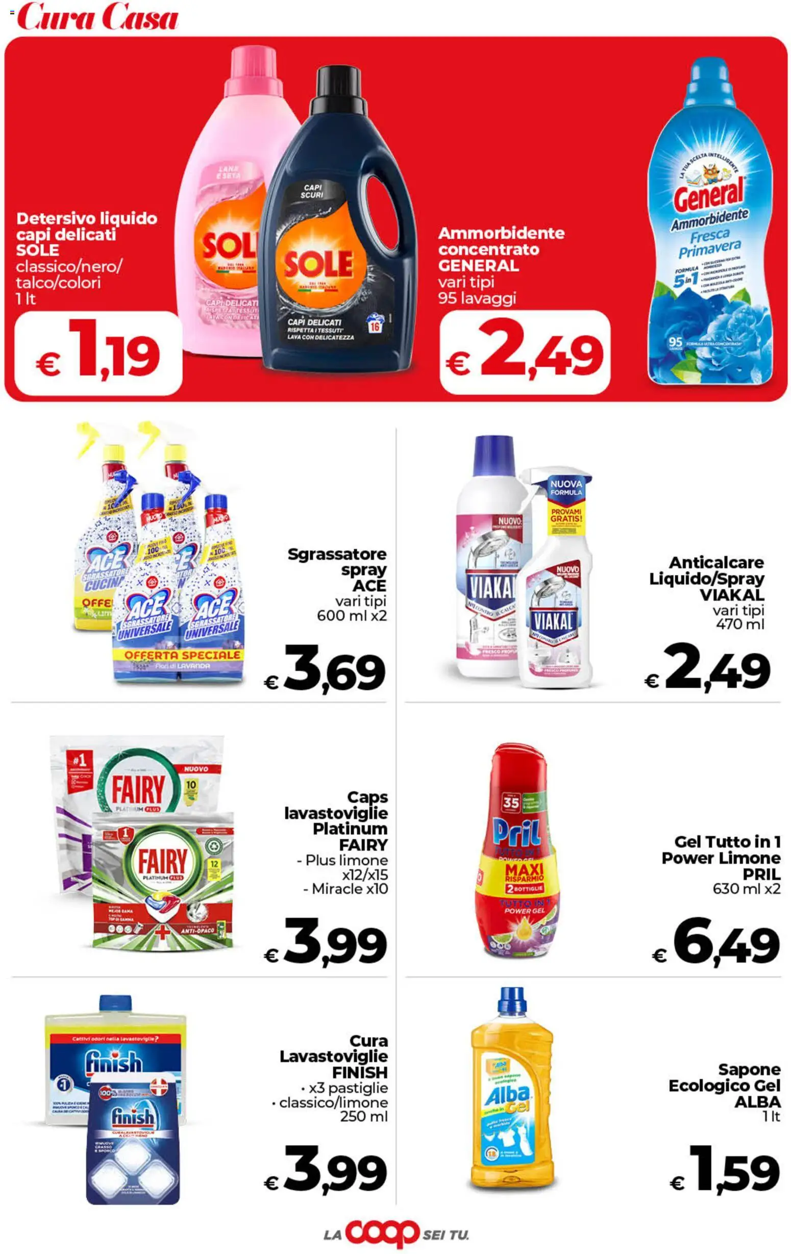 Volantino COOP del 10/07/2026 | Pagina: 40 | Prodotti: Sapone, Anticalcare, Sgrassatore, Lavastoviglie