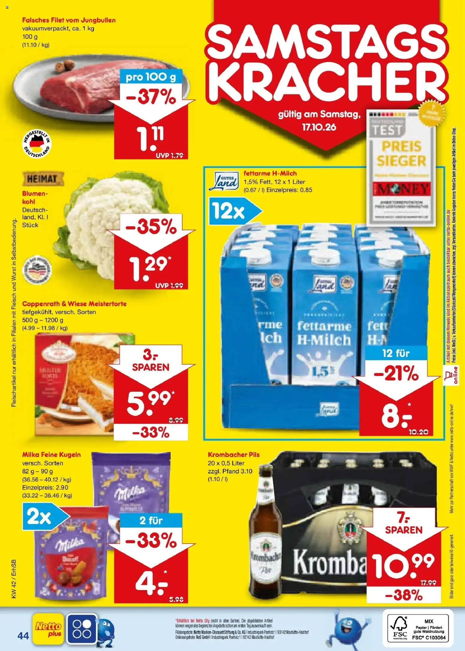 Netto Marken-Discount Prospekt Mauern (ab 12.10.2026) » Angebote | Seite: 60 | Produkte: Blumen, Bilder, Wurst, Krombacher