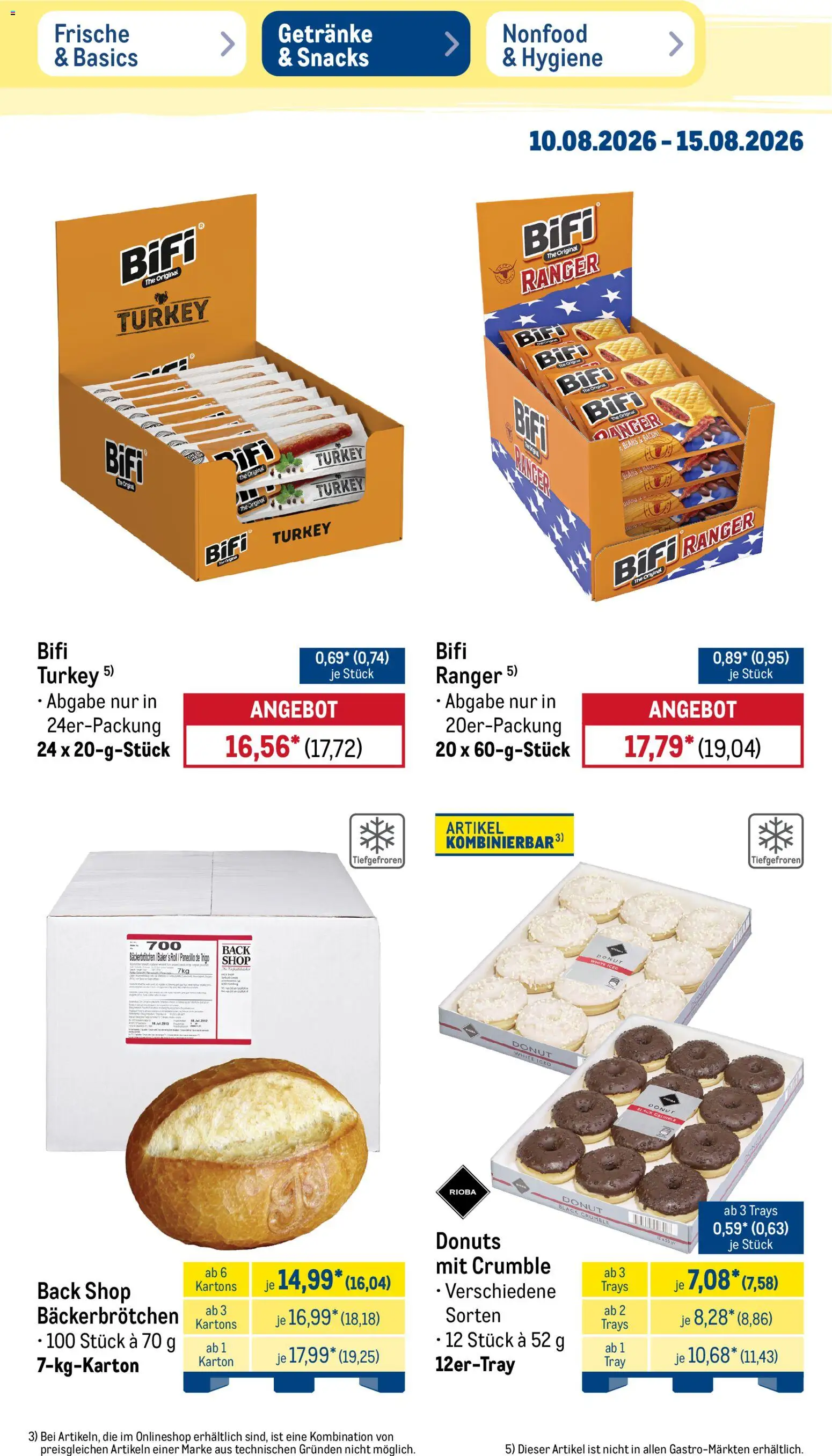 Metro Prospekt – gültig ab 10.08.2026 | Seite: 35 | Produkte: Bifi, Donuts