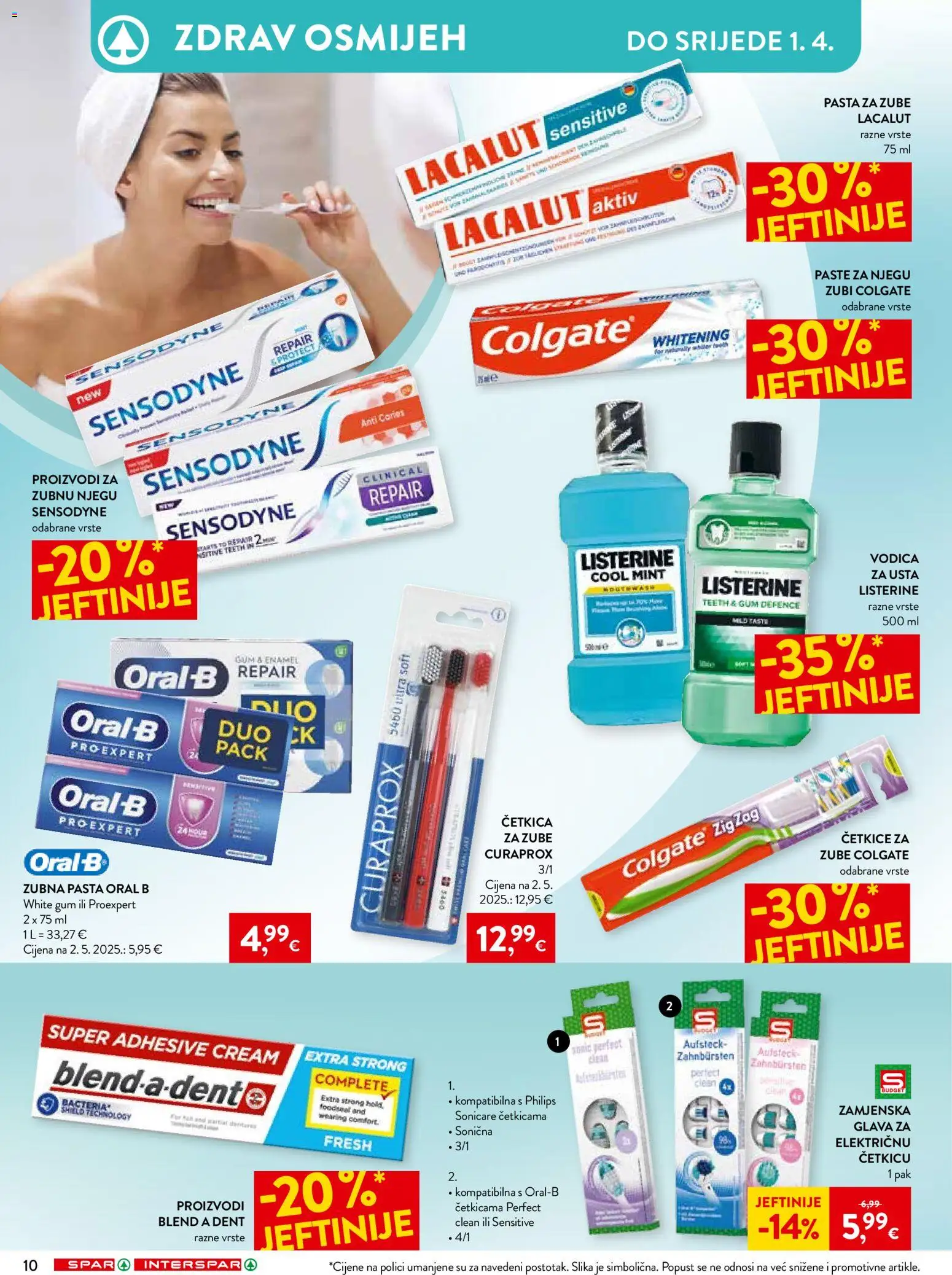 Interspar katalog | vrijedi od 12.03.2026 | Stranica: 15 | Proizvodi: Četkica za zube, Pasta, Sensodyne, Lacalut