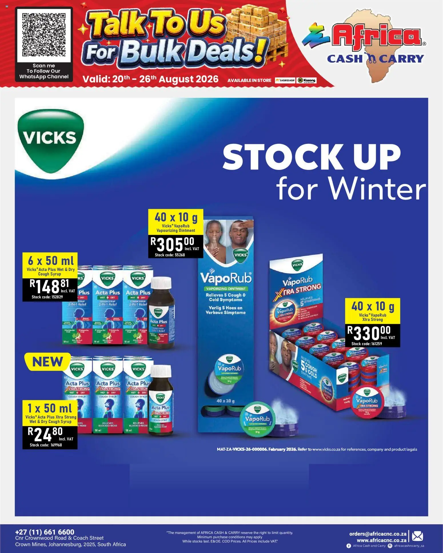 New Africa Cash & Carry catalogue – valid from 20/08/2026 | Page: 68 | Products: Cough syrup, Stock, Syrup
