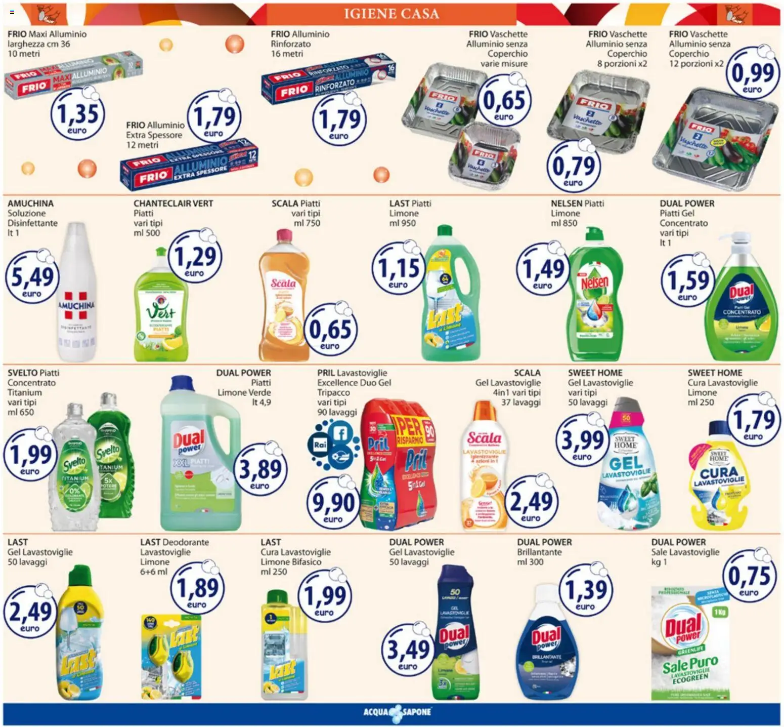Volantino Acqua e Sapone del 01.06.2026 | Pagina: 13 | Prodotti: Sale, Limone, Lavastoviglie, Alluminio