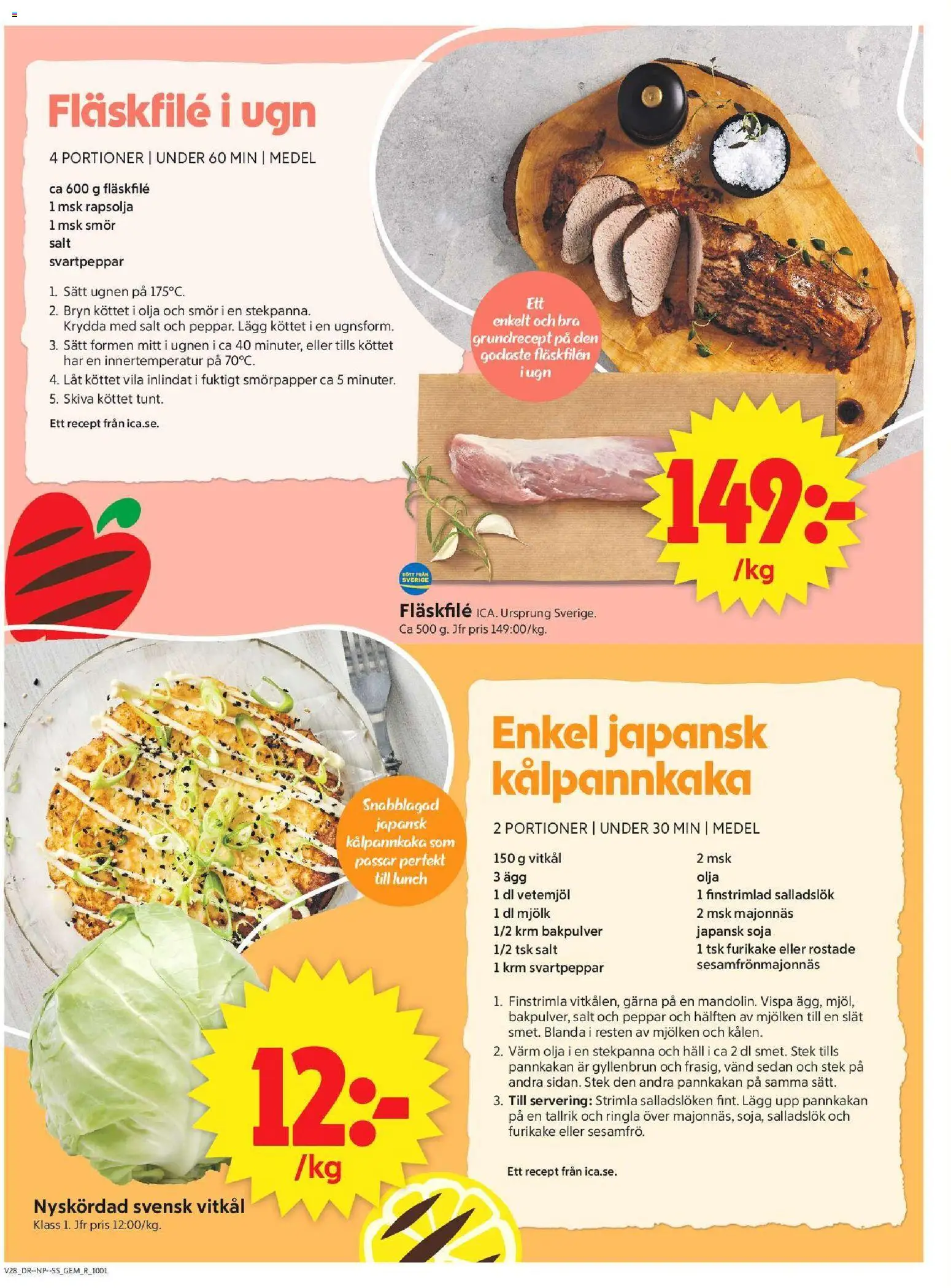 ICA Supermarket reklamblad aktuell från 06/07/2026 | Sida: 6 | Produkter: Vitkål, Majonnäs, Olja, Häll