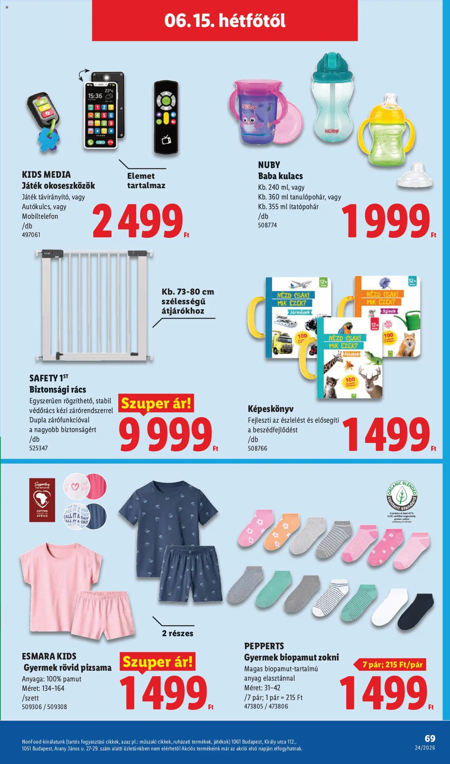 Lidl akciós ujság - amely érvényes a következő dátumtól: 11.06.2026 | Oldal: 69 | Termékek: Játék, Játékok, Kulacs, Pizsama