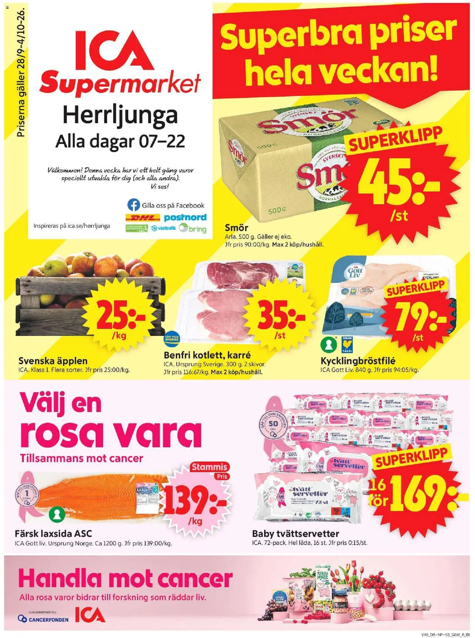 ICA Supermarket reklamblad aktuell från 28/09/2026 | Sida: 1