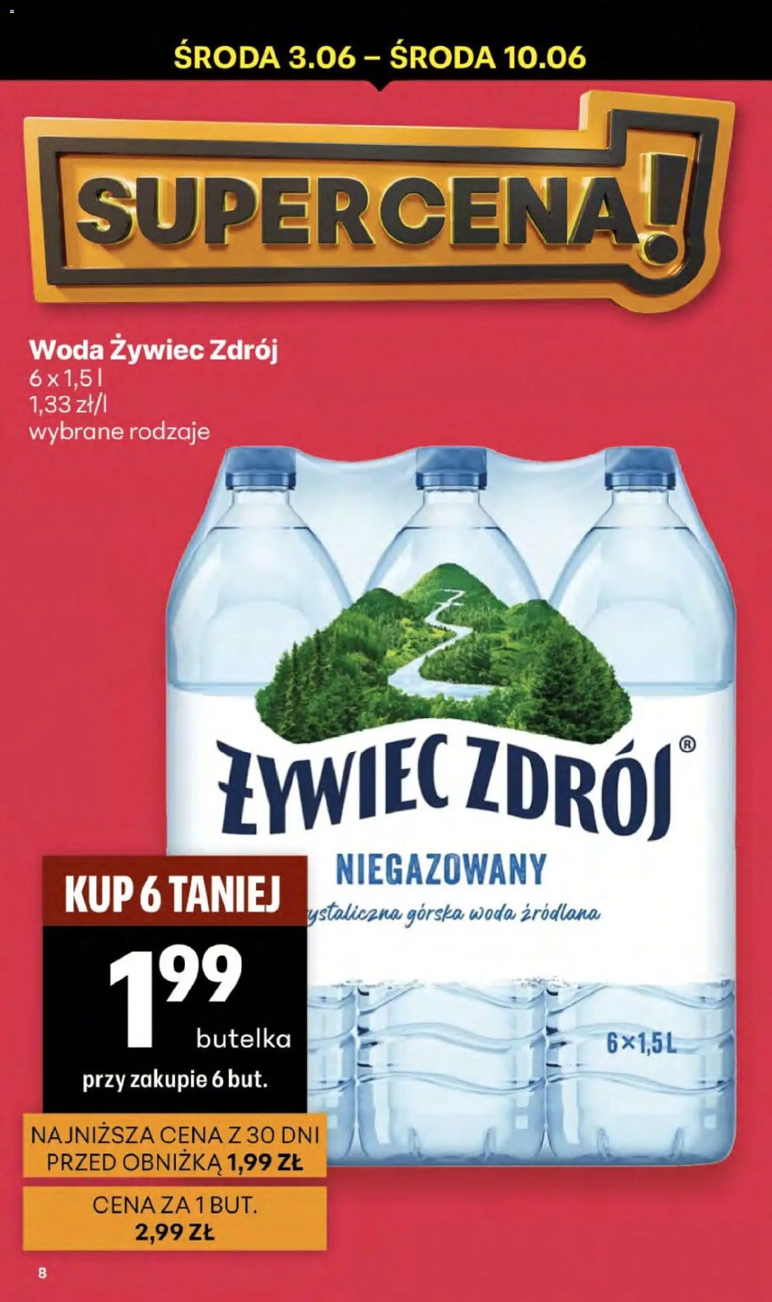 Delikatesy Centrum gazetka od 03.06.2026 | Strona: 8 | Produkty: Woda żywiec, Woda źródlana, Woda