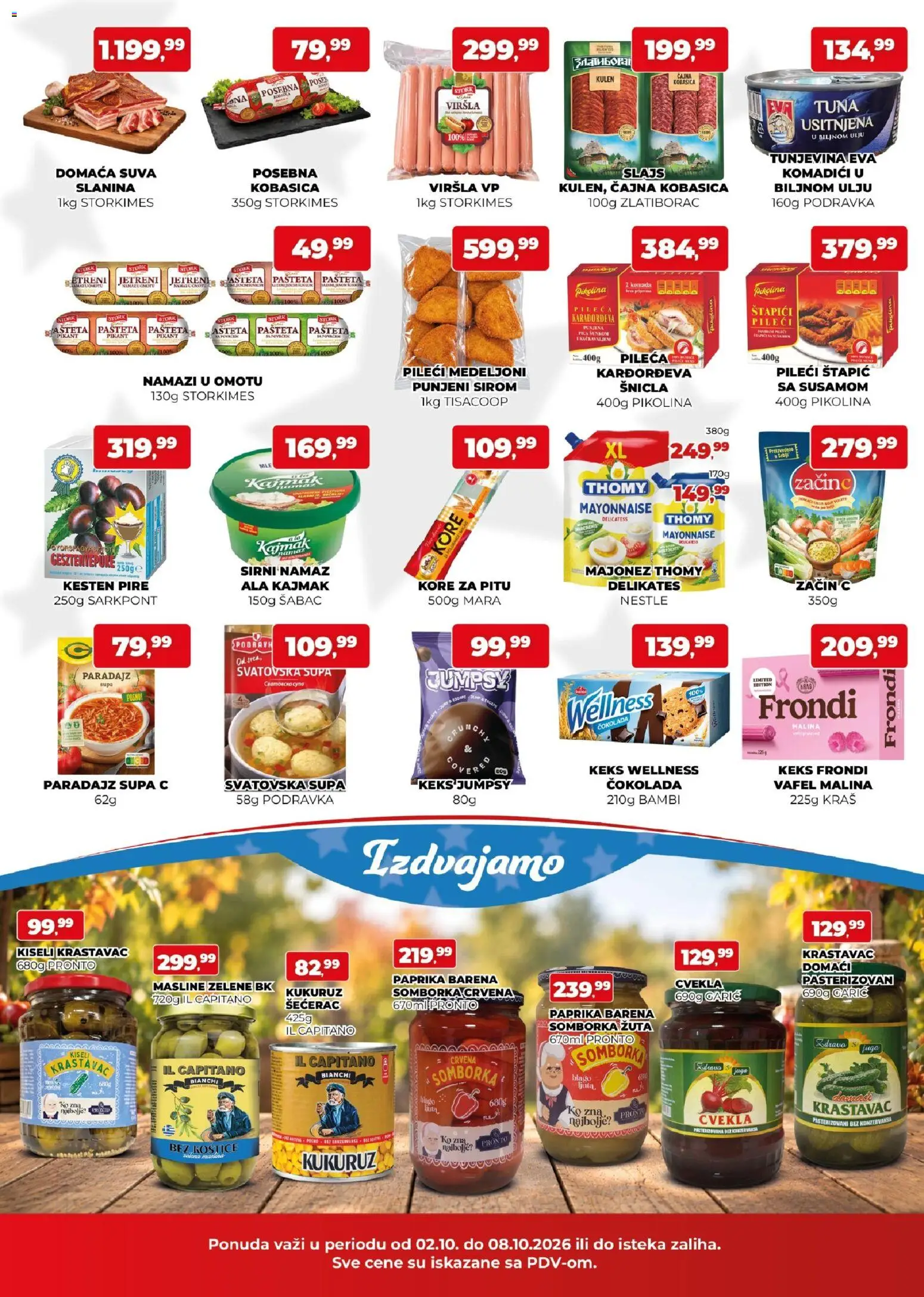 Plus Cash & Carry katalog - važi od 02.10.2026 | Strana: 2 | Proizvode: Paprika, Malina, Pire, Kajmak