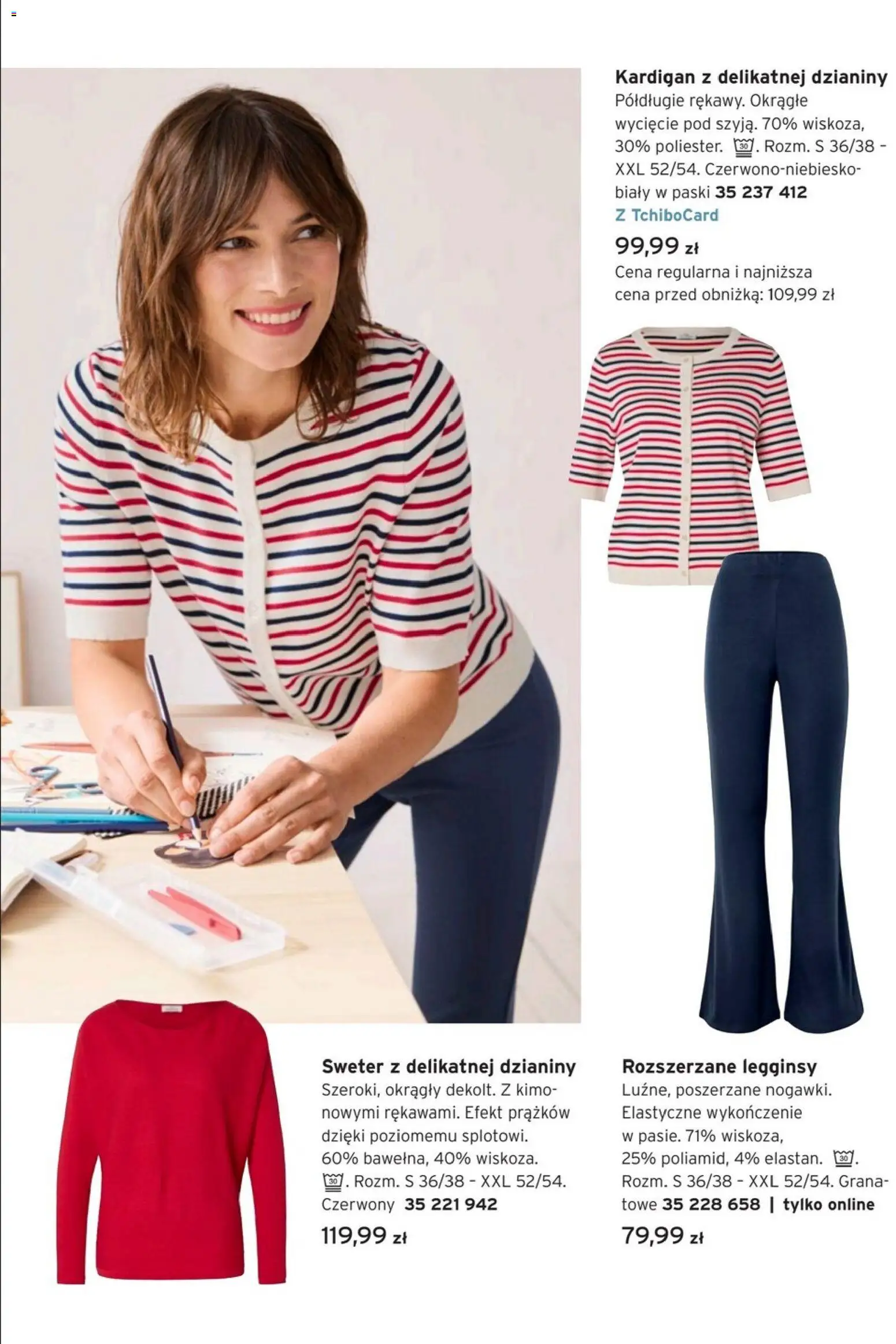 Tchibo promocje od 11.08.2026 | Strona: 10 | Produkty: Sweter, Legginsy, Kardigan