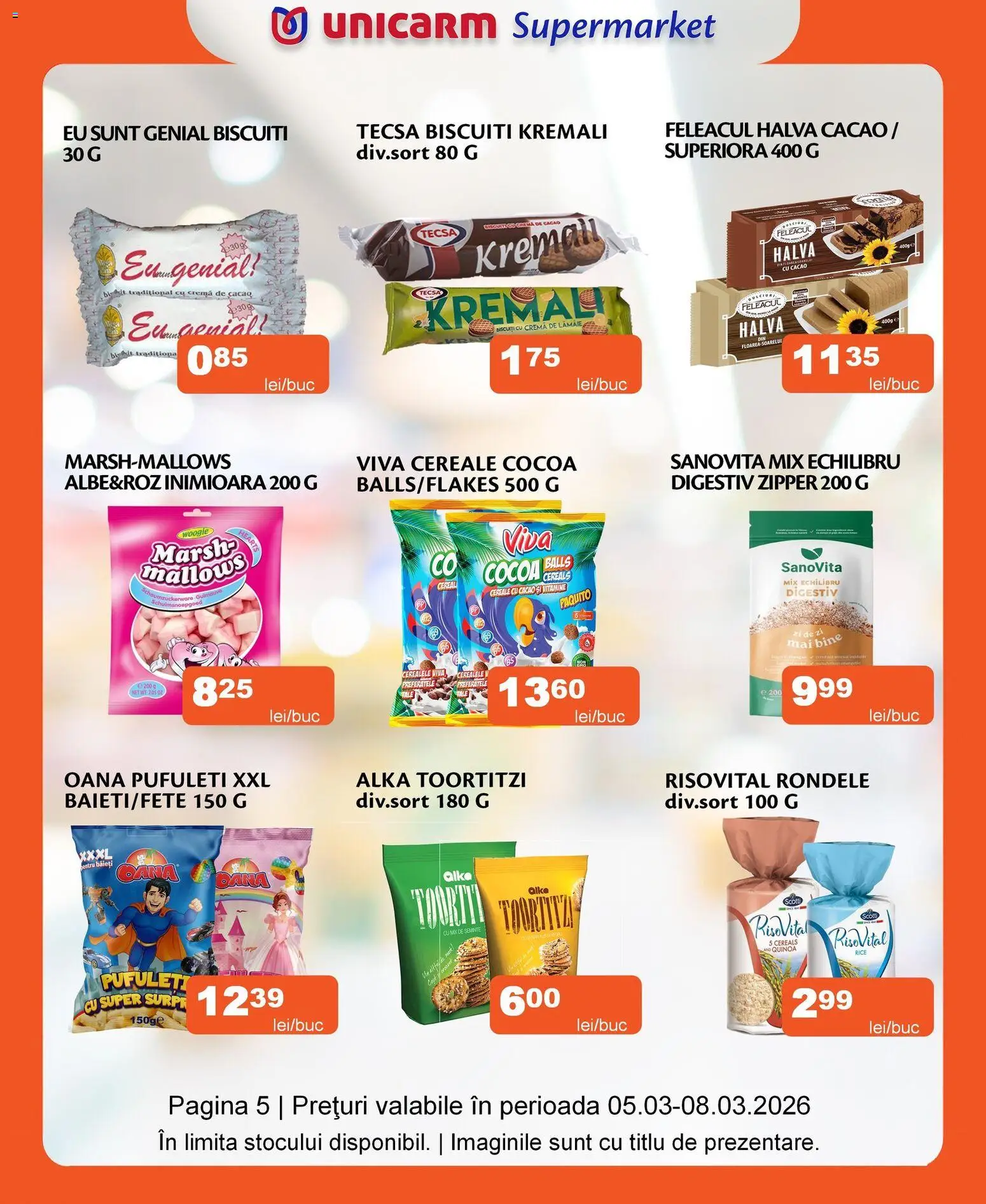 Noul catalog Unicarm – valabil de la 05.03.2026 | Pagină: 7 | Produse: Pate, Parizer, Porumb, Fleică