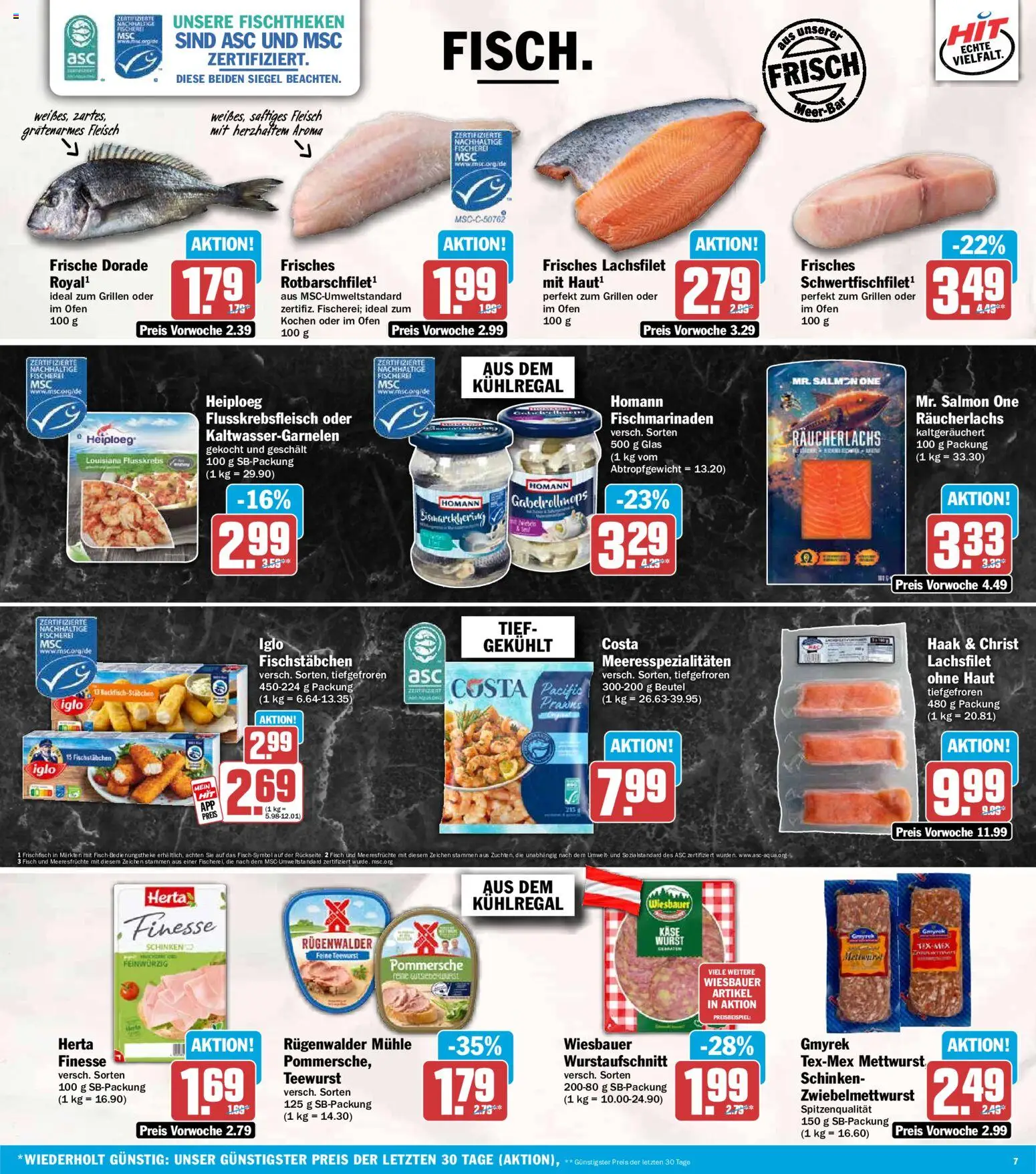 HIT Prospekt – gültig ab 06.07.2026 | Seite: 7 | Produkte: Ofen, Fisch, Fischstabchen, Schinken