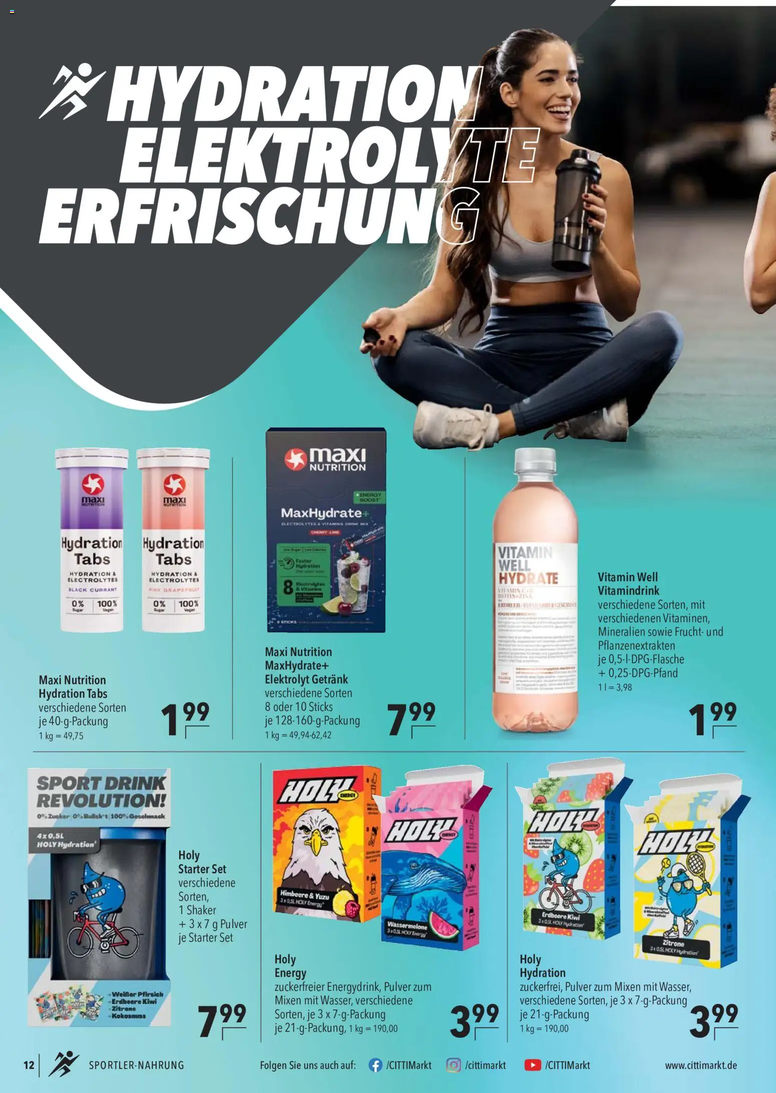 CITTI Markt Sportlernahrung – gültig ab 26.08.2026 | Seite: 12 | Produkte: Energy, Zitrone, Himbeere, Kiwi
