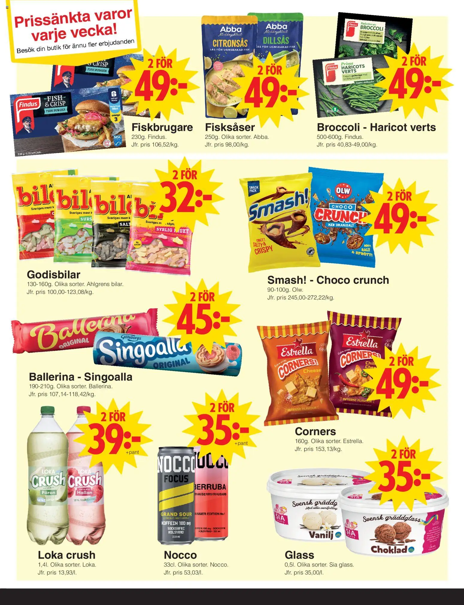 Matöppet reklamblad aktuell från 07/09/2026 | Sida: 3 | Produkter: Frukt, Singoalla, Fisk, Broccoli