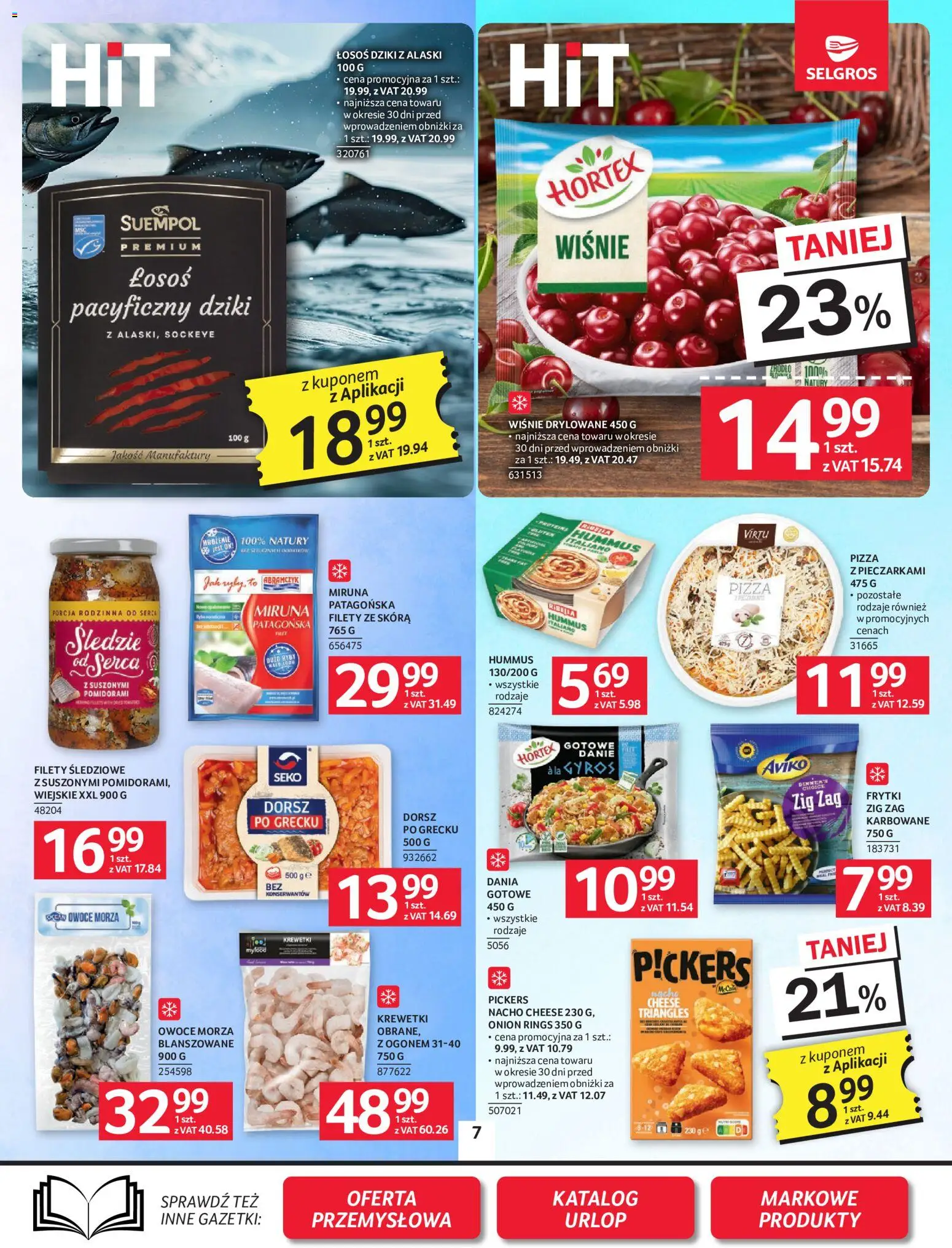 Selgros cash&carry gazetka od 18.06.2026 | Strona: 7 | Produkty: Miruna, Dorsz, Łosoś, Owoce