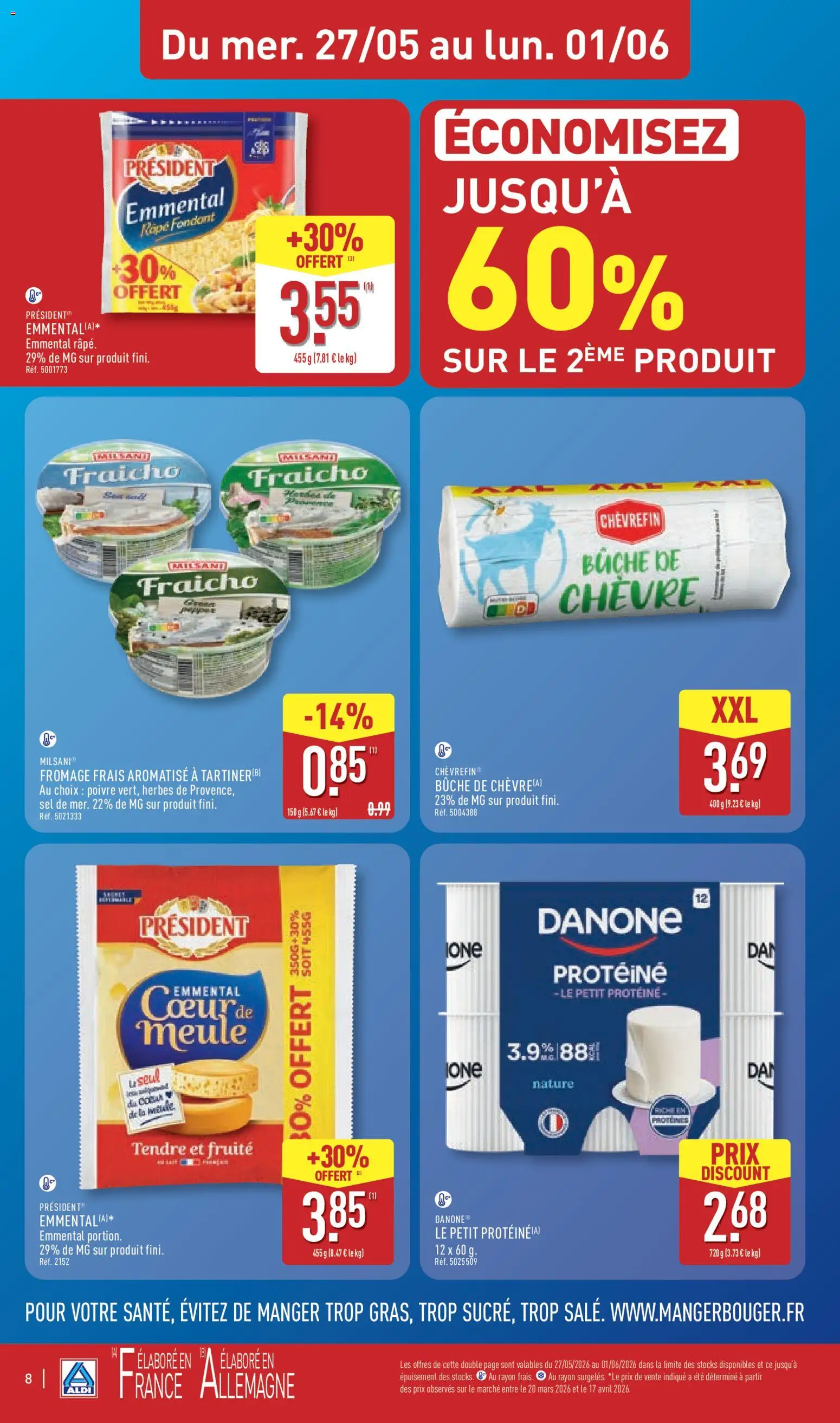 {H1} | Page: 10 | Produits: Sel, Poivre, Fromage, Fromage frais