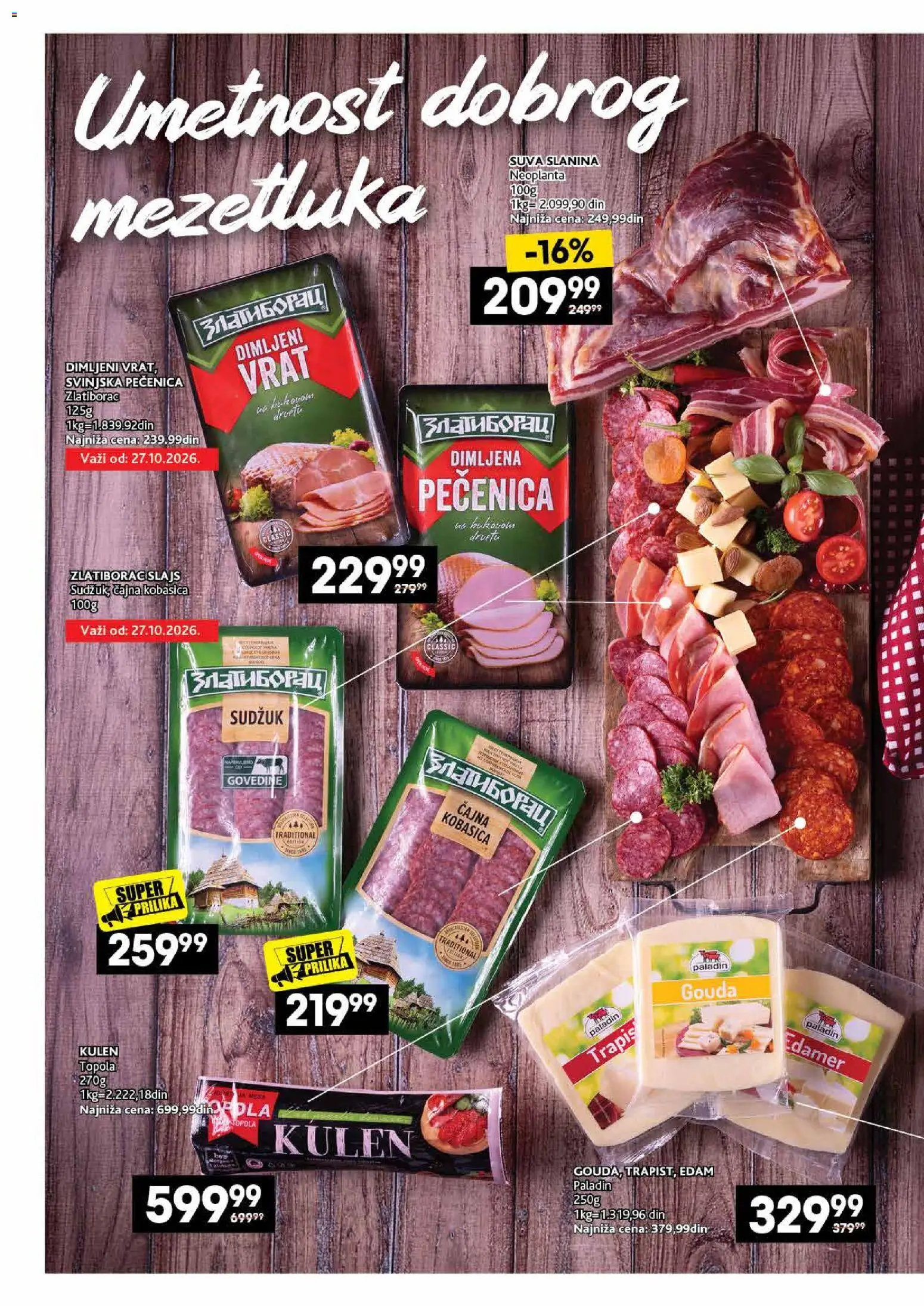 Roda katalog - važi od 26.10.2026 | Strana: 2 | Proizvode: Kulen, Gouda, Slanina, Kobasica