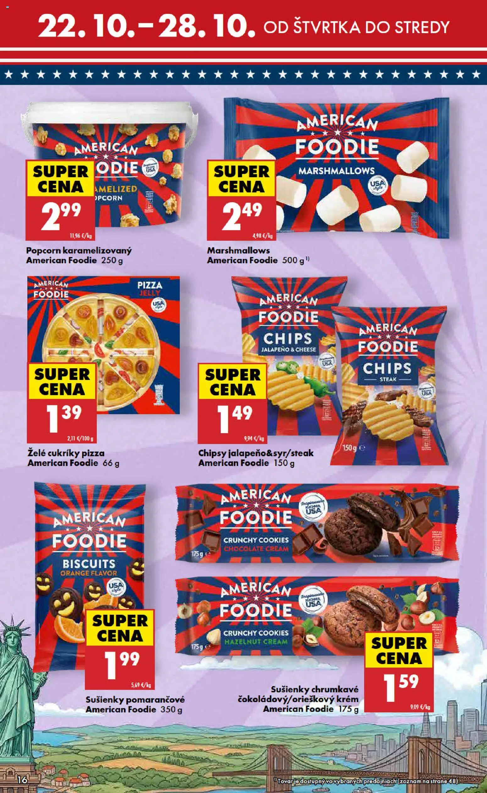 Nové Biedronka akcie – leták je platný od 22.10.2026 | Strana: 16 | Produkty: Pizza, Sušienky, Cukríky, Steak