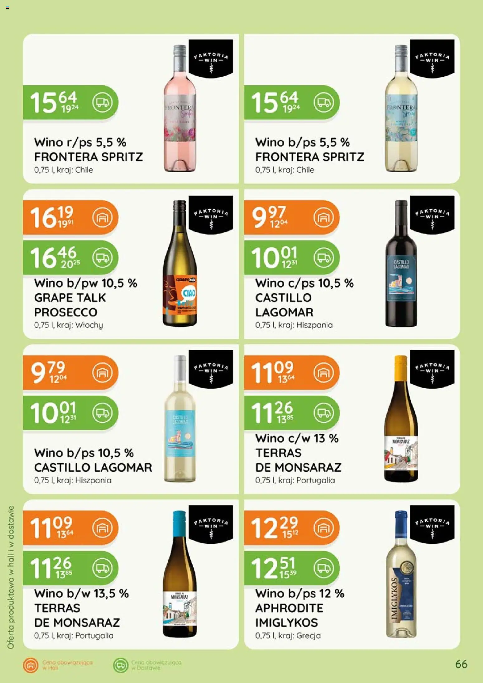 Eurocash gazetka - Katalog Alkoholowy od 01.06.2026 | Strona: 66 | Produkty: Sprite, Wino, Prosecco