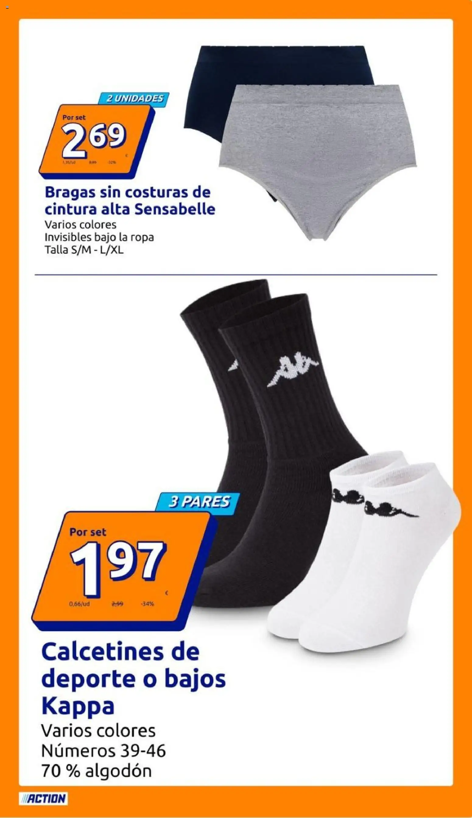 Action folleto │ válido desde el 19/08/2026 | Página: 13 | Productos: Bragas, Ropa, Calcetines, Algodón
