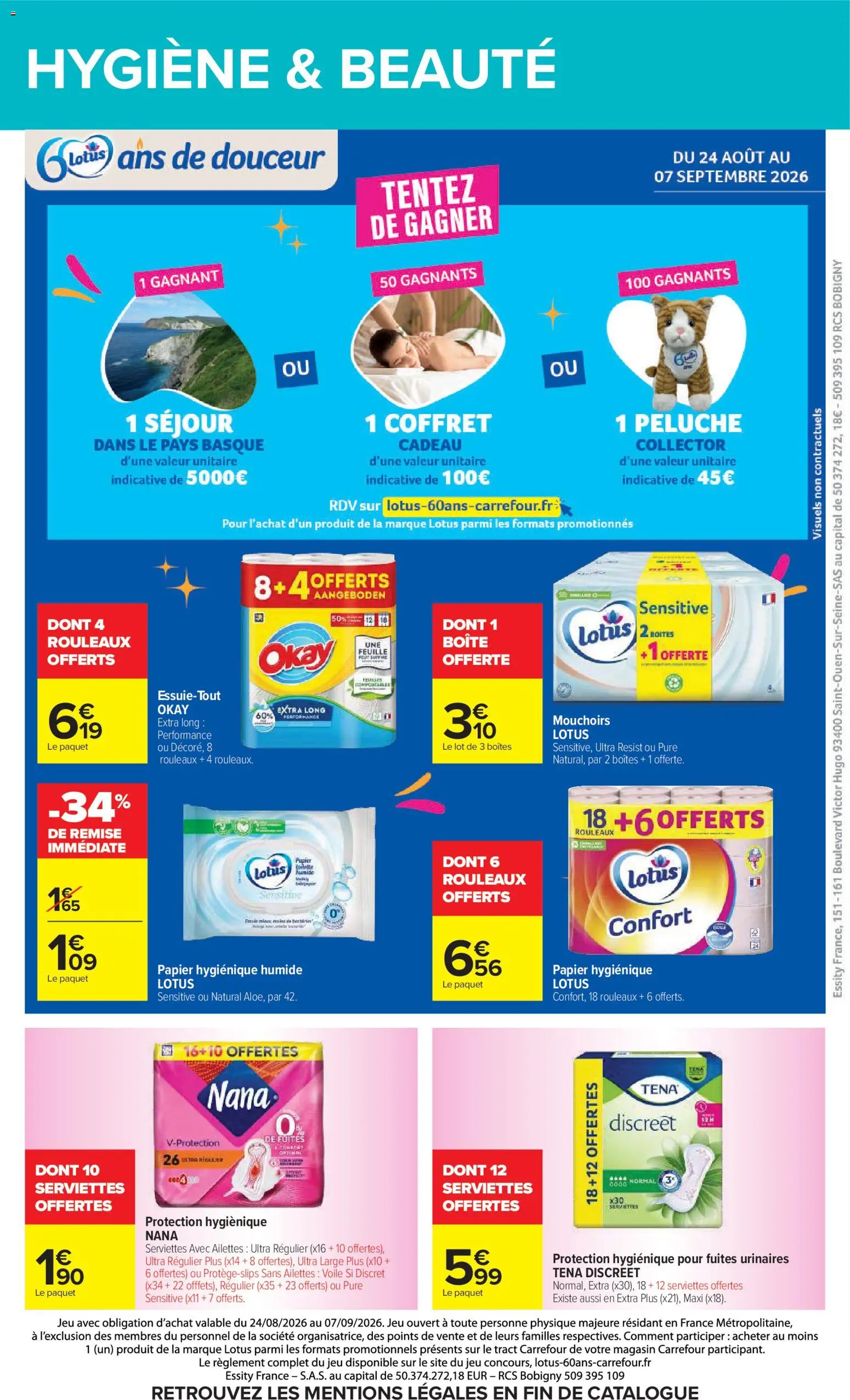 {H1} | Page: 62 | Produits: Lotus, Protection hygiénique, Mouchoirs, Serviettes