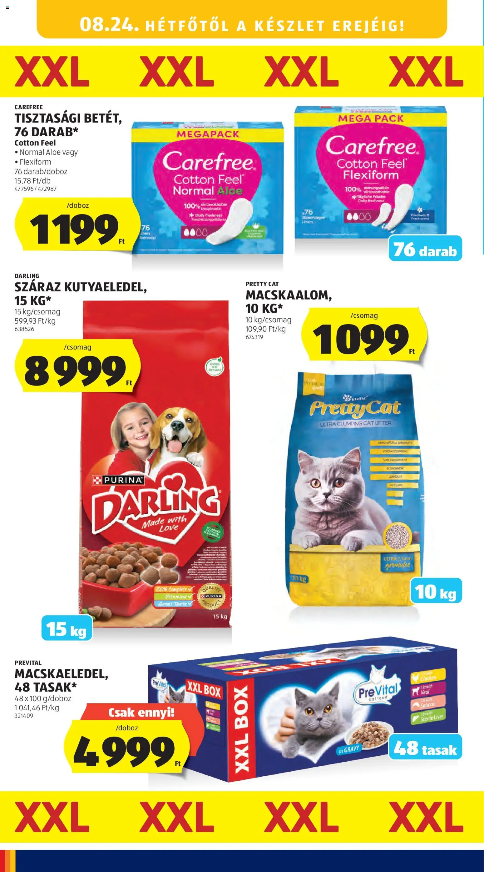 Aldi akciós ujság - amely érvényes a következő dátumtól: 2026.08.21. | Oldal: 26 | Termékek: Prevital, Purina