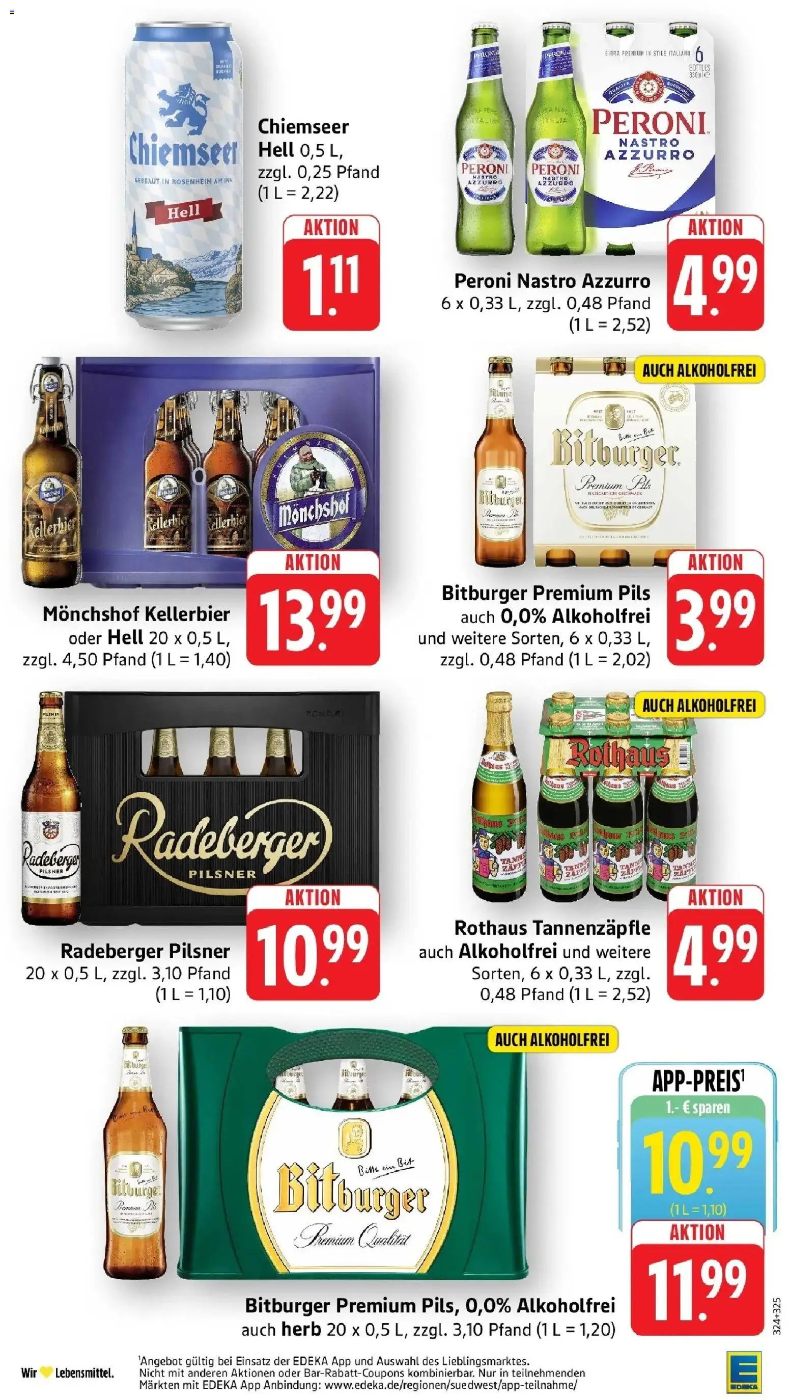 Edeka Prospekt Weinheim (ab 12.10.2026) » Angebote Online | Seite: 37 | Produkte: Bitburger, Monchshof, Pils, Radeberger pilsner