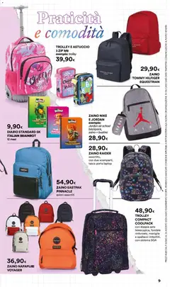 Anteprima del volantino Ipercoop volantino Scuola Torino valido a partire dal 09/07/2026 | Pagina: 9 | Prodotti: Jordan, Zaino, Laptop, Trolley