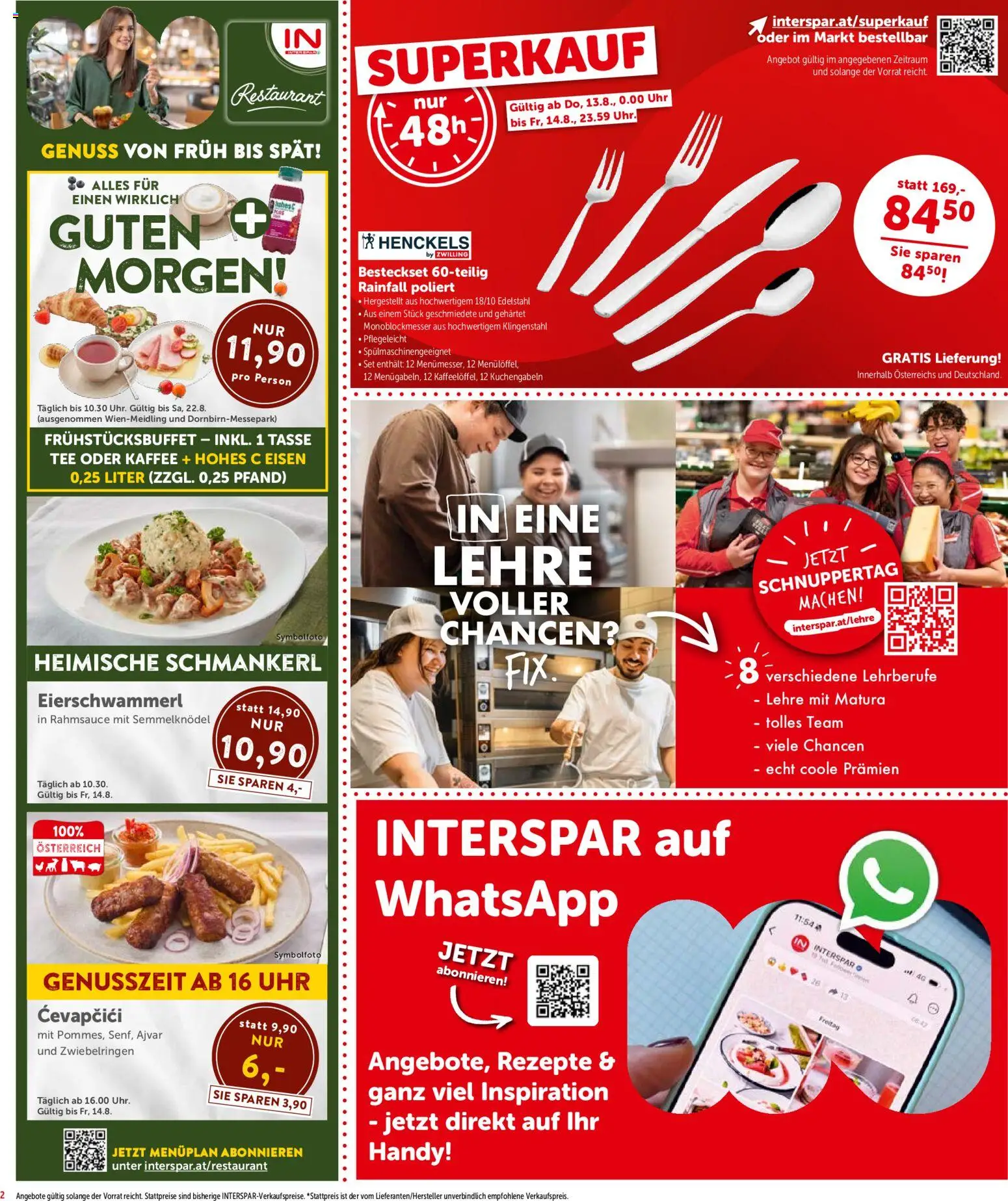 Interspar - Flugblatt gültig ab 13.08.2026 | Seite: 2 | Produkte: Uhr, Kaffee, Tee