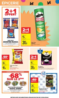 Carrefour - Prévisualisation de Riz express TAUREAU AILÉ, Basmati, Paëlla Iberica, Coco, Tomate, Basmati Mexico, Épices, Citron, Curry vert ou Garam Masala, 220 g. valide à partir de 15/09/2026 | Page: 58 | Produits: Olives, Haricots verts, Fruits, Crème