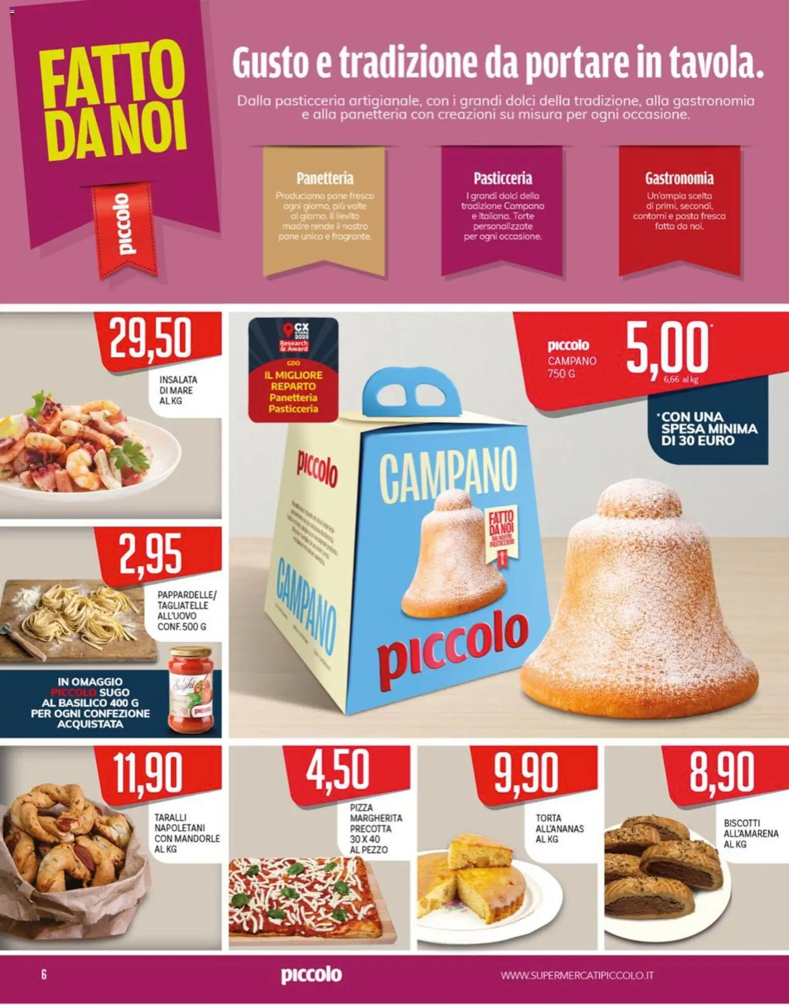 Volantino Piccolo del 15.06.2026 | Pagina: 6 | Prodotti: Insalata, Torta, Taralli, Sugo