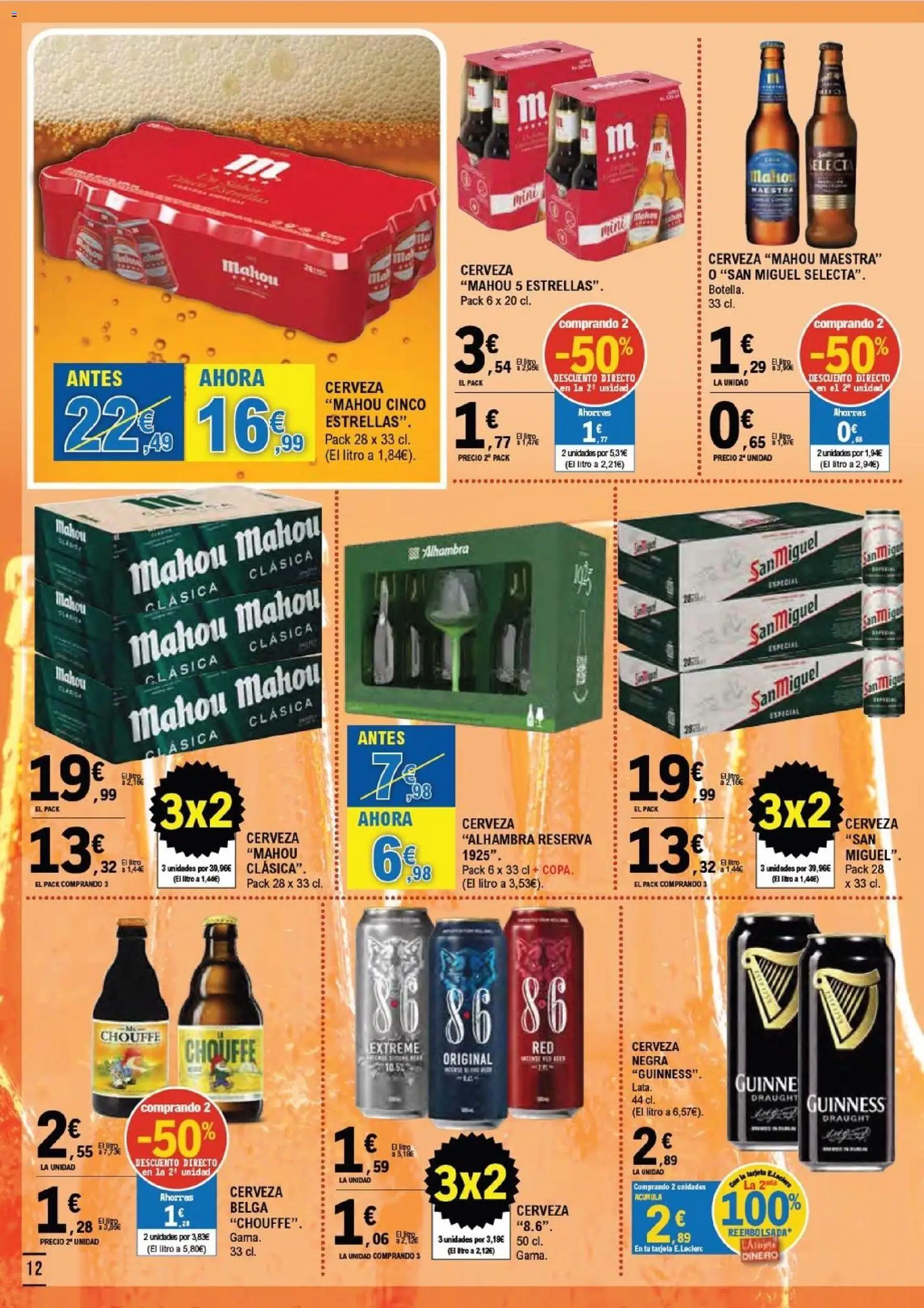 E.Leclerc folleto Salamanca │ válido desde el 05/08/2026 | Página: 12 | Productos: Cerveza