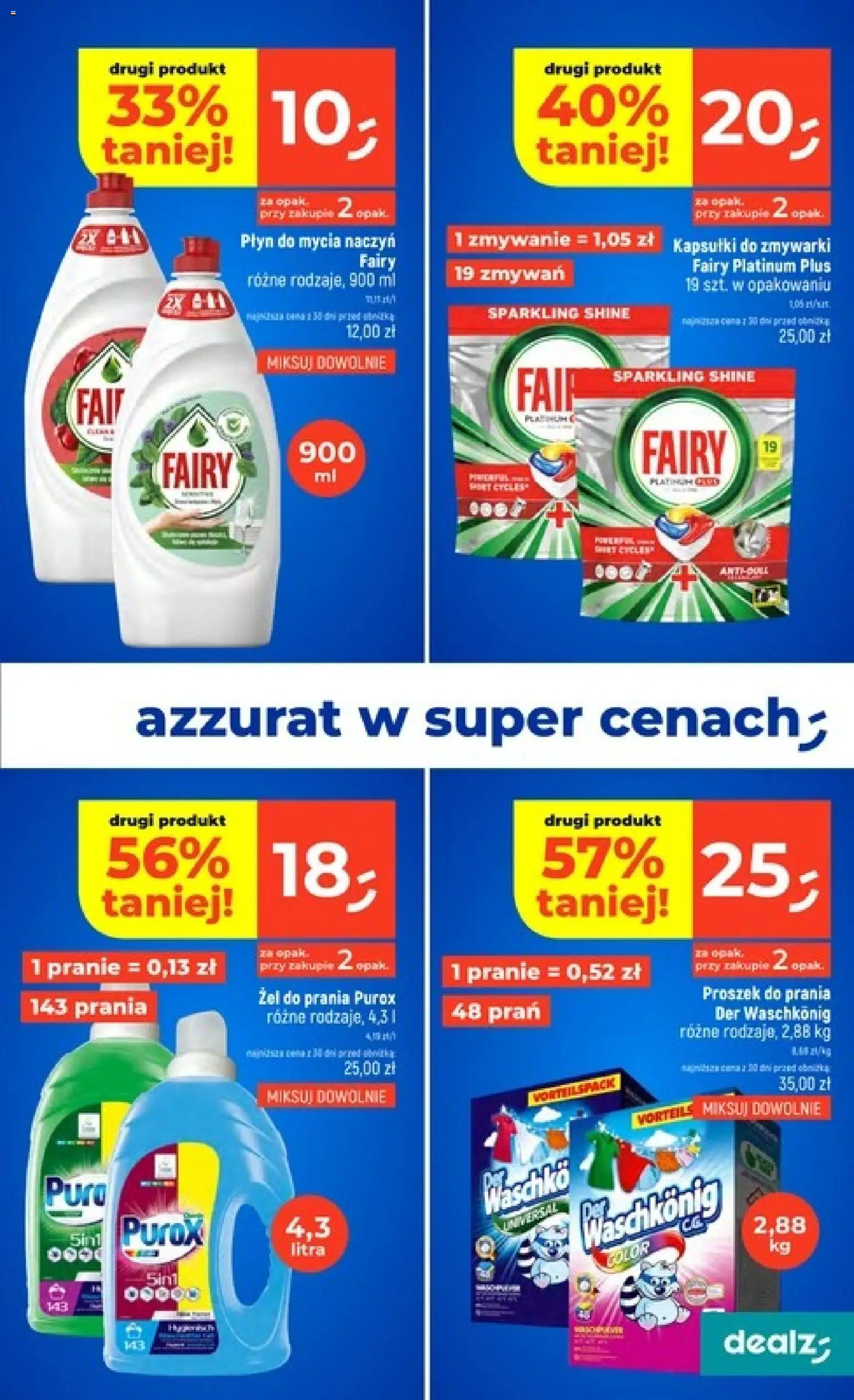 Dealz gazetka od 09.07.2026 | Strona: 29 | Produkty: Fairy platinum, Fairy, Kapsułki do zmywarki, Płyn do mycia naczyń
