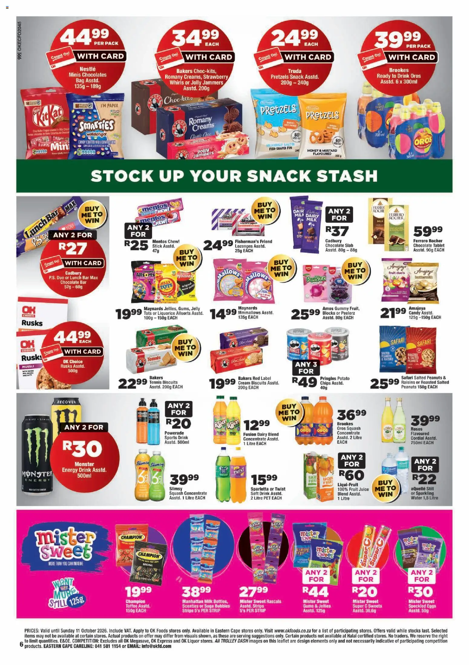 New OK Foods catalogue – valid from 23/09/2026 | Page: 6 | Products: Bag, Energy drink, Cream, Water