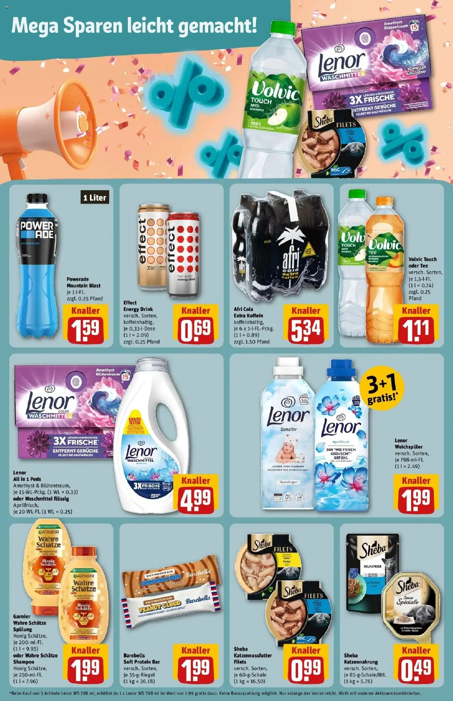 REWE Prospekt ab 21.09.2026 zum Blättern » Angebote | Seite: 10 | Produkte: Lenor, Thunfisch, Volvic touch, Waschmittel