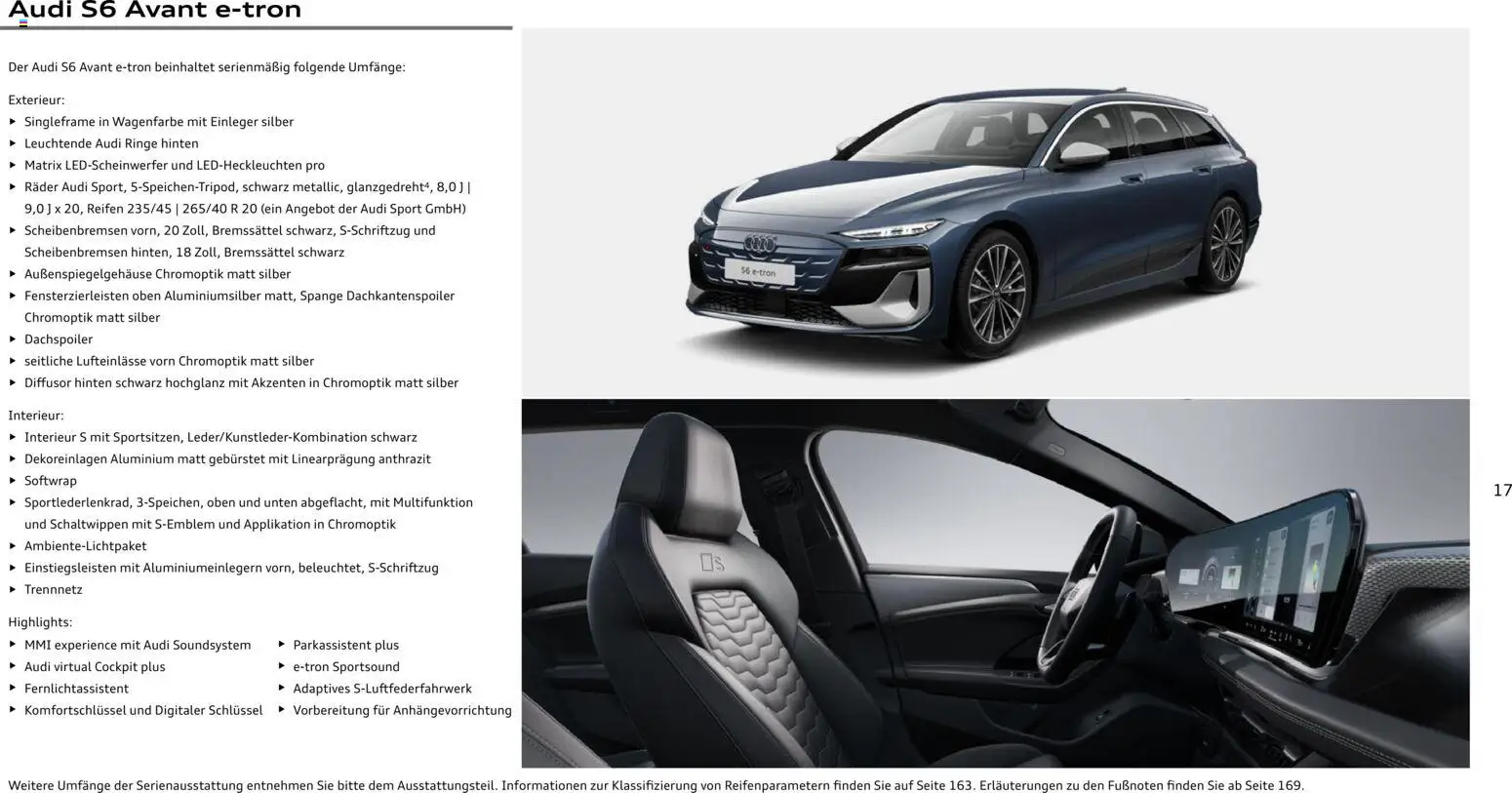 Audi A6 e-tron – gültig ab 23.06.2026 | Seite: 17 | Produkte: Soundsystem