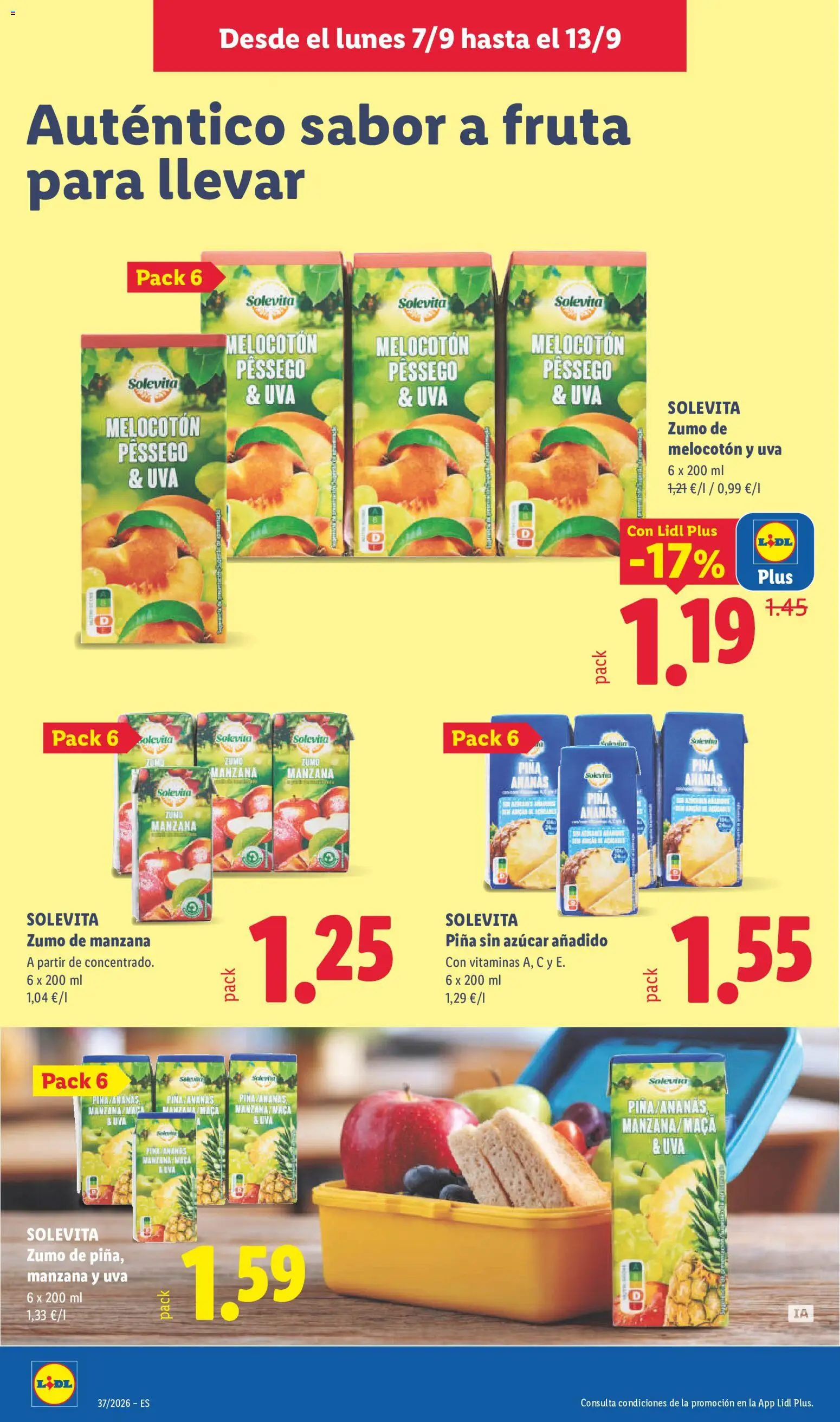 Lidl folleto │ válido desde el 07/09/2026 | Página: 20 | Productos: Fruta, Zumo, Manzana, Apple