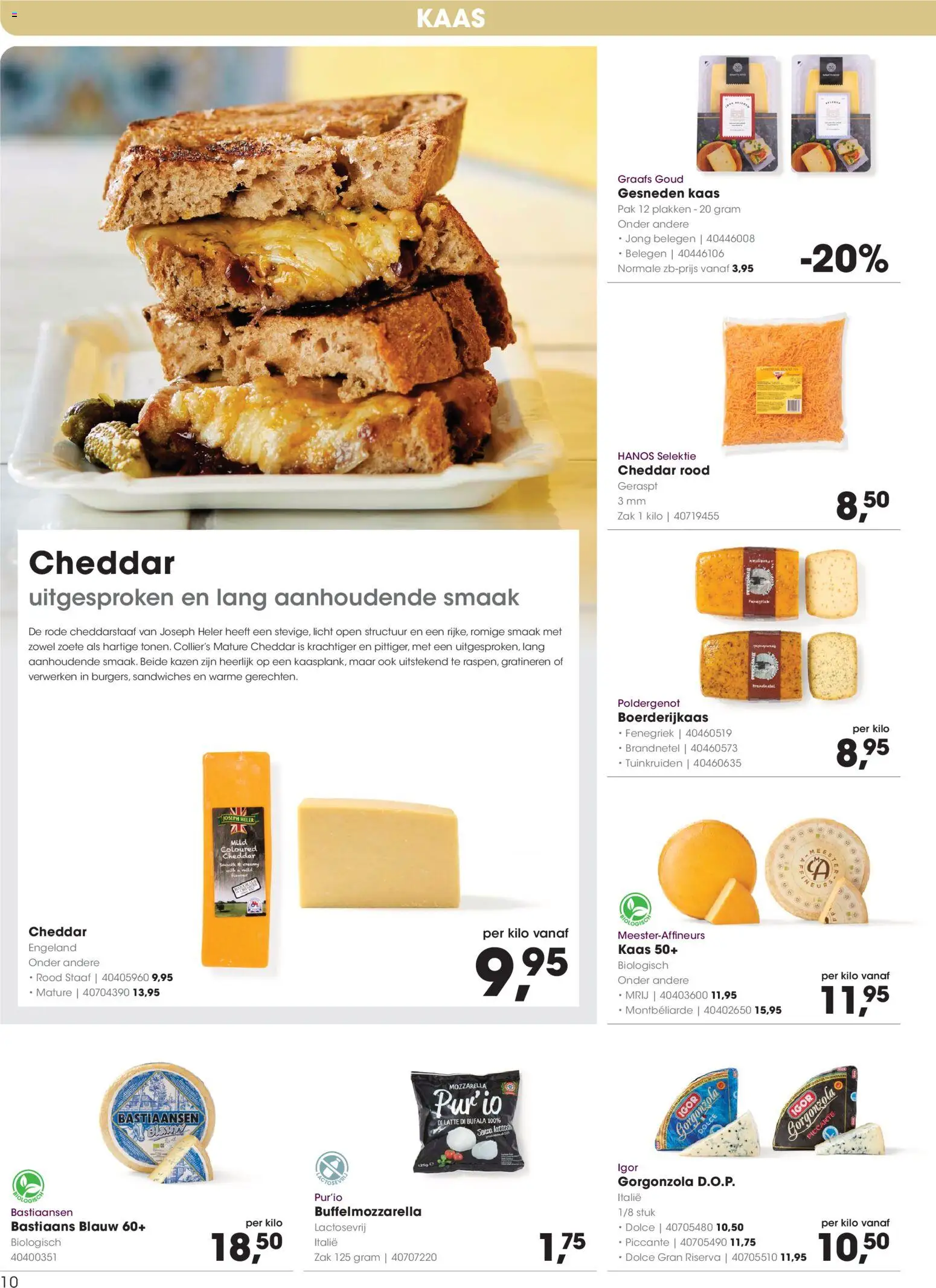 {H1} | Pagina: 10 | Producten: Kaas, Zak, Mozzarella, Cheddar