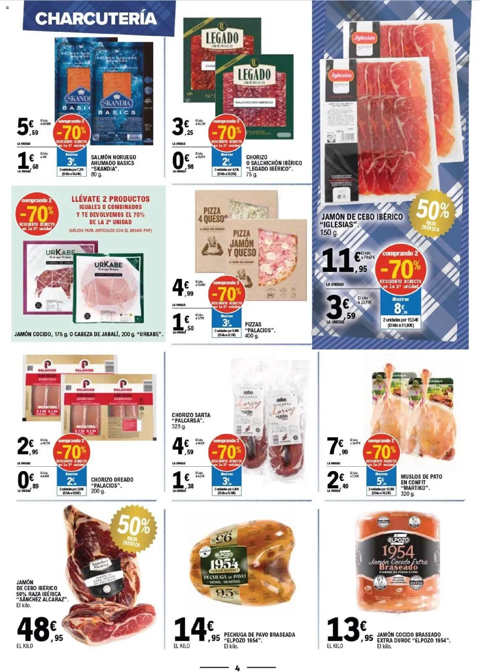 E.Leclerc Viktoria - Gasteiz │ válido desde el 22/07/2026 | Página: 4 | Productos: Jamón, Jamón cocido, Pizza, Té