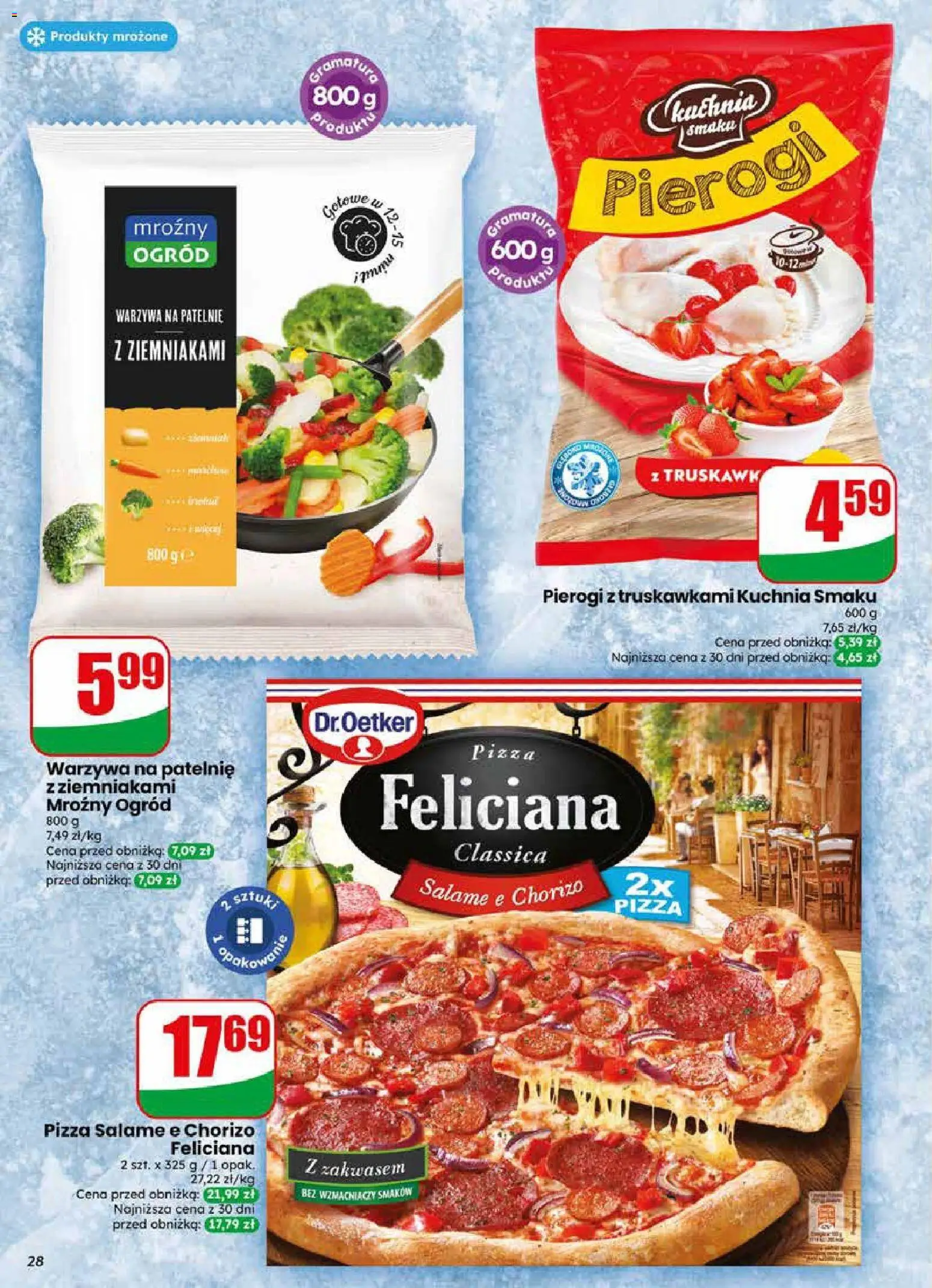 Dino gazetka od 03.06.2026 | Strona: 28 | Produkty: Patelnie, Salami, Pierogi z truskawkami, Pizza