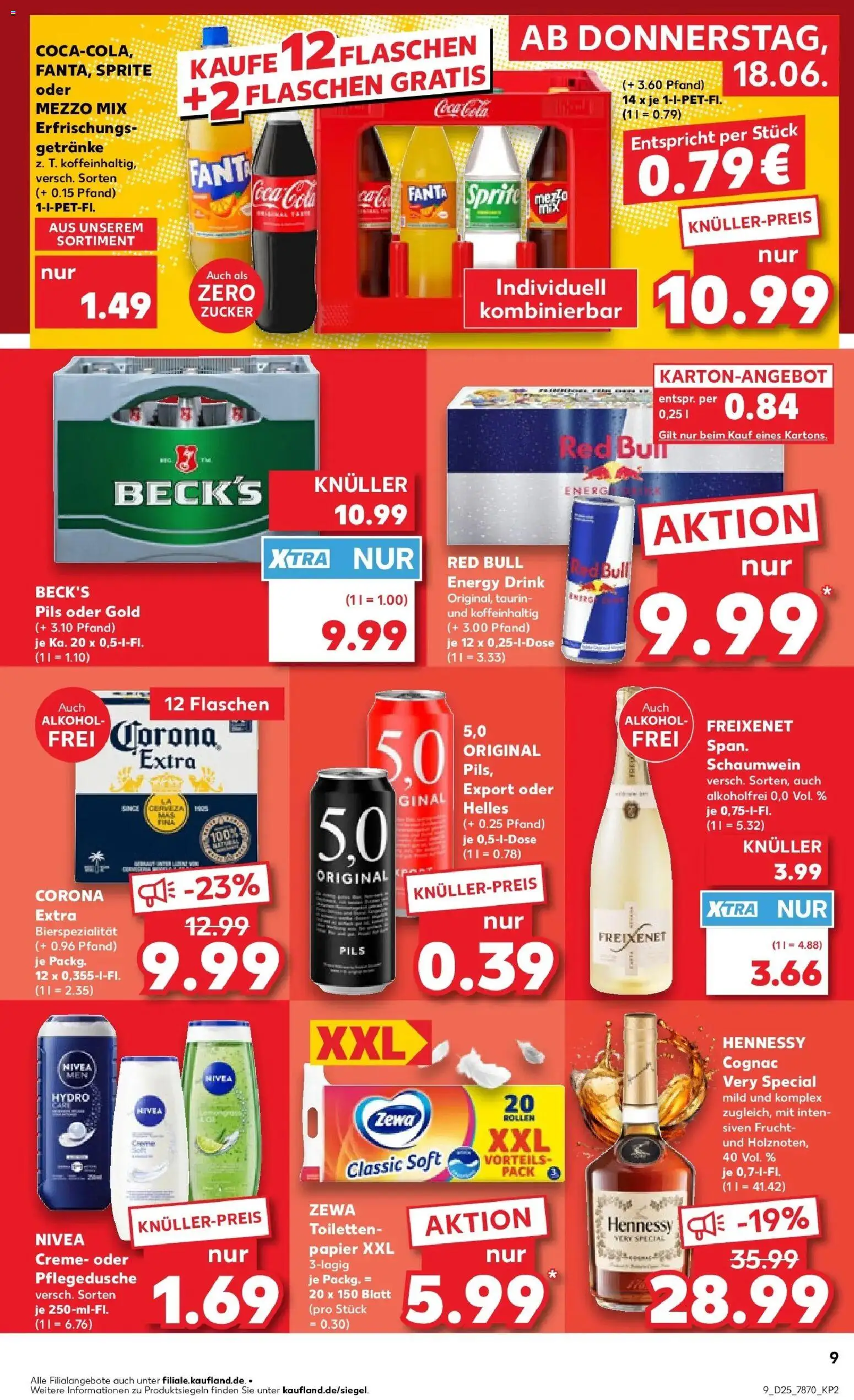 Kaufland Prospekt Weingarten – gültig ab 15.06.2026 | Seite: 16 | Produkte: Mezzo mix, Sprite, Pils, Zewa