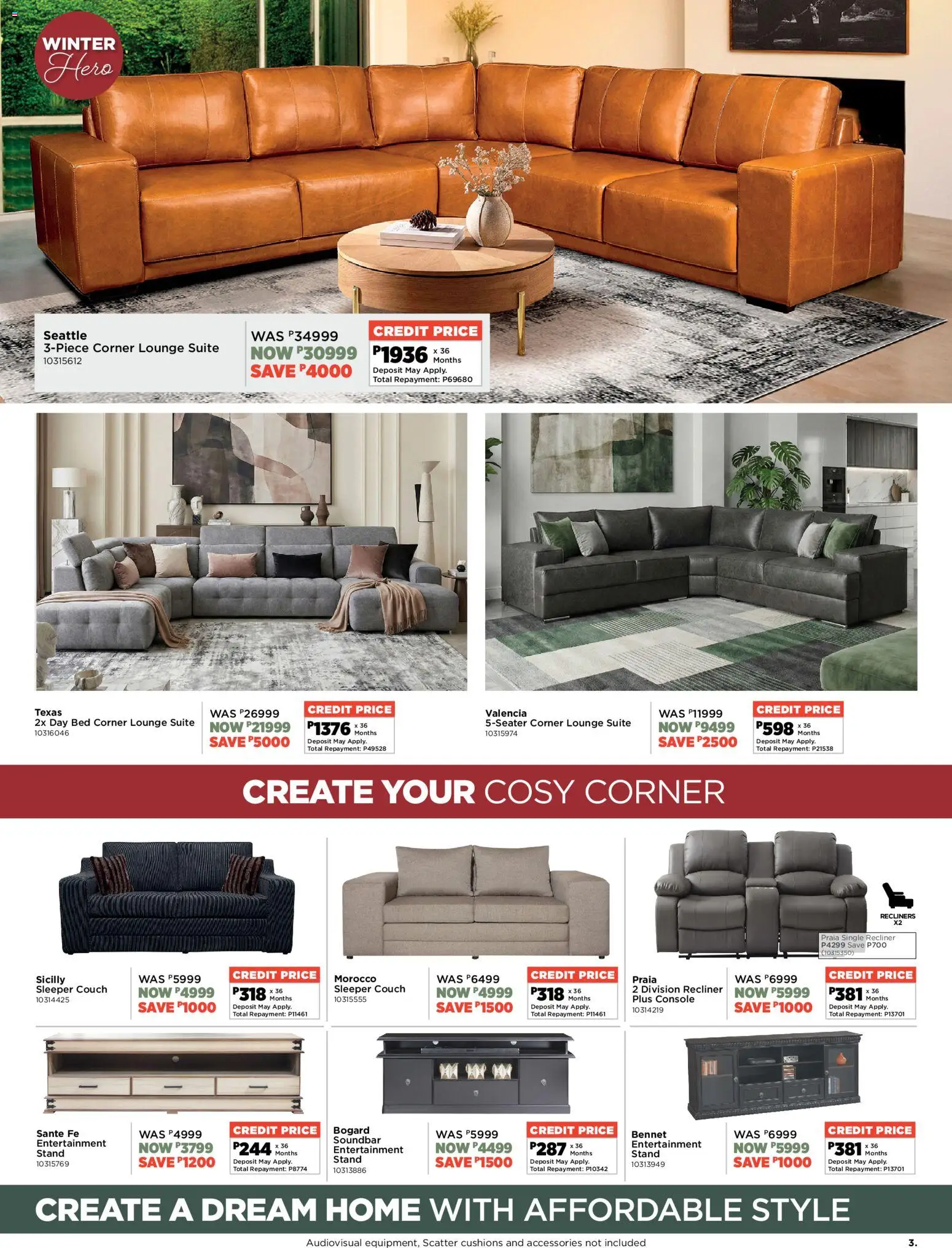 New House and Home catalogue – valid from 15.06.2026 | Page: 3 | Products: Bed, Couch, Lounge suite, Soundbar