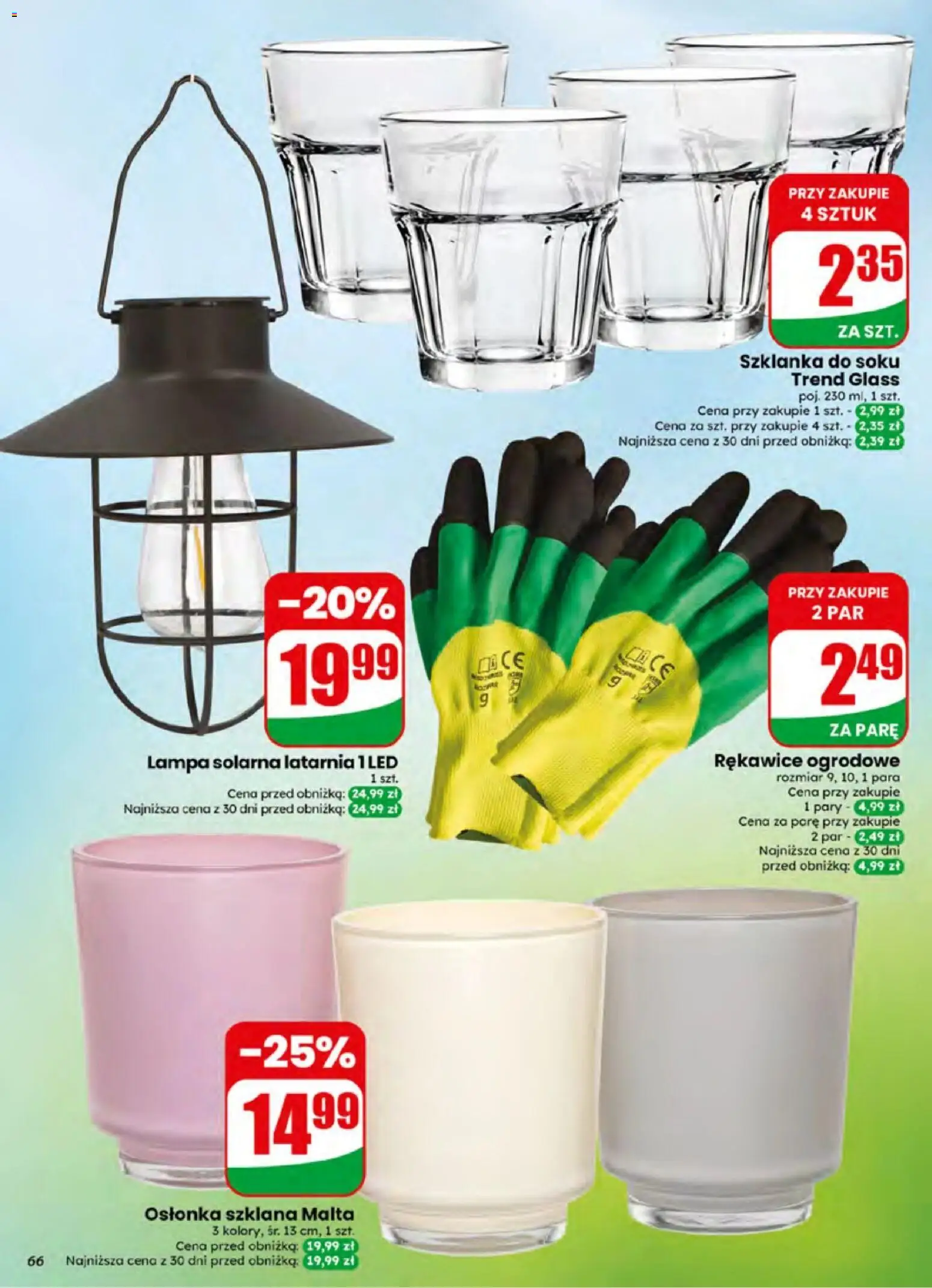 Dino gazetka od 24.06.2026 | Strona: 66 | Produkty: Szklanka, Lampa solarna, Lampa