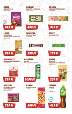 CBA akciós újság - amely érvényes a következő dátumtól: 2026.09.17. | Oldal: 6 | Termékek: Lindt, Chipsek, Csokoládé, Roshen