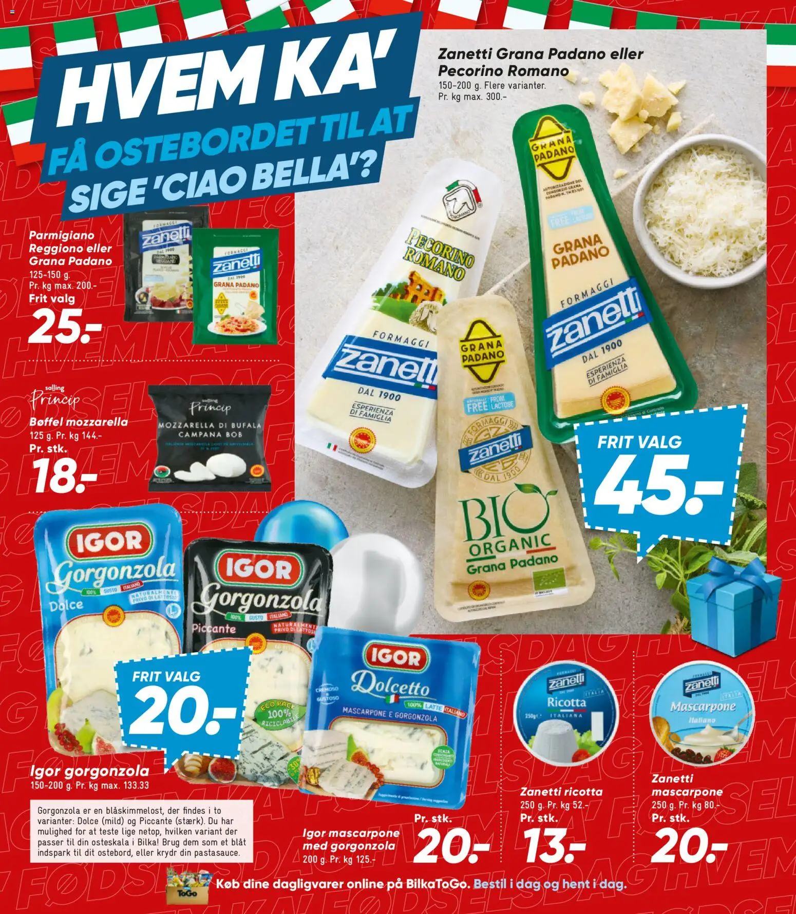 Bilka tilbudsavis – gyldig fra 04/09/2026 | Side: 23 | Produkter: Dagligvarer, Gorgonzola, Mozzarella, Søm