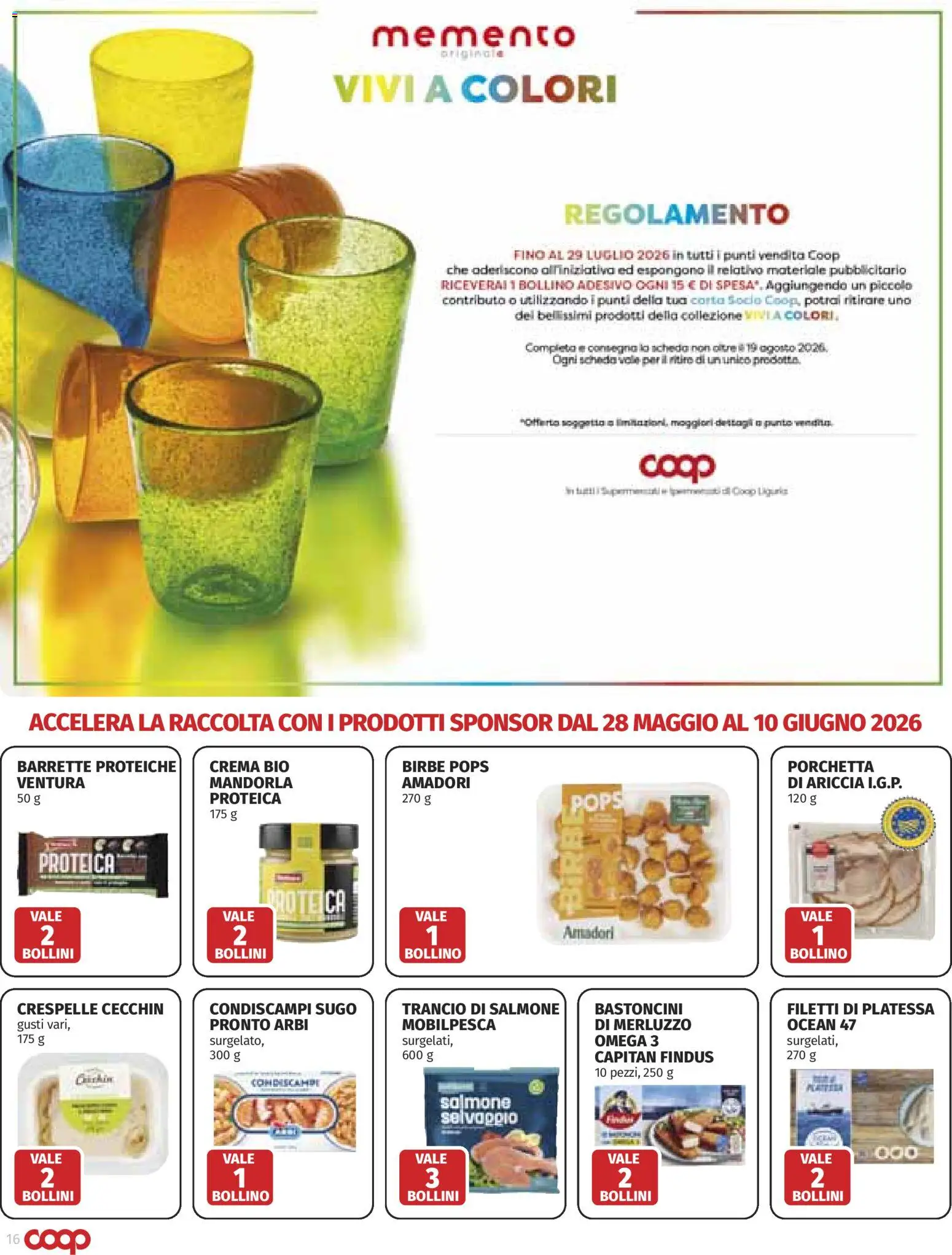 Volantino COOP del 28.05.2026 | Pagina: 16 | Prodotti: Crema, Salmone, Merluzzo, Sugo