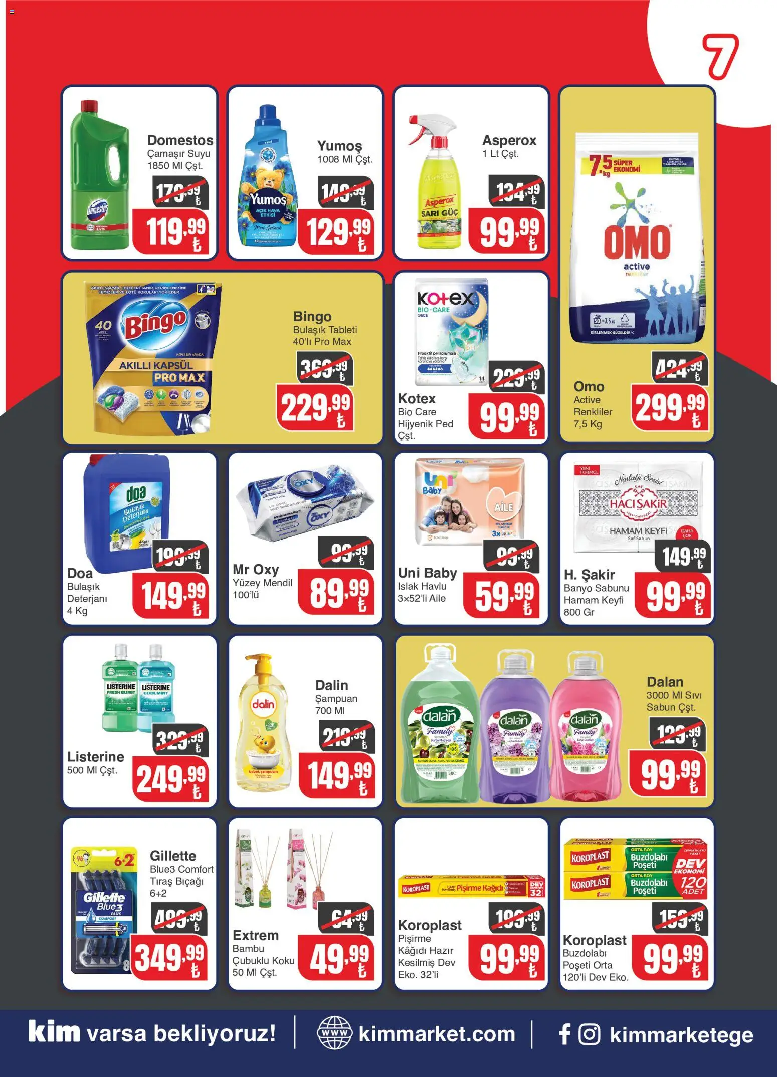 Kim Market Katalog - 06 Temmuz 2026 tarihinden itibaren geçerlidir | Sayfa: 7 | Ürünler: Sabun, Bulaşık deterjanı, Koku, Buzdolabı